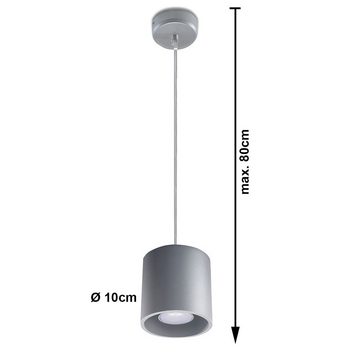 etc-shop Pendelleuchte, Leuchtmittel nicht inklusive, Pendelleuchte Zylinder Esstisch Deckenlampen modern