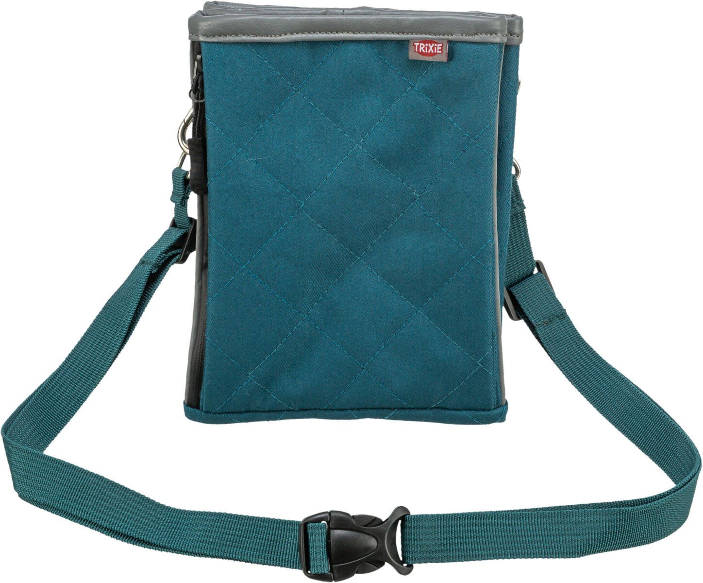 TRIXIE Leckerlibeutel Snack-Tasche Twin - petrol - 15 × 18 × 2,5 cm