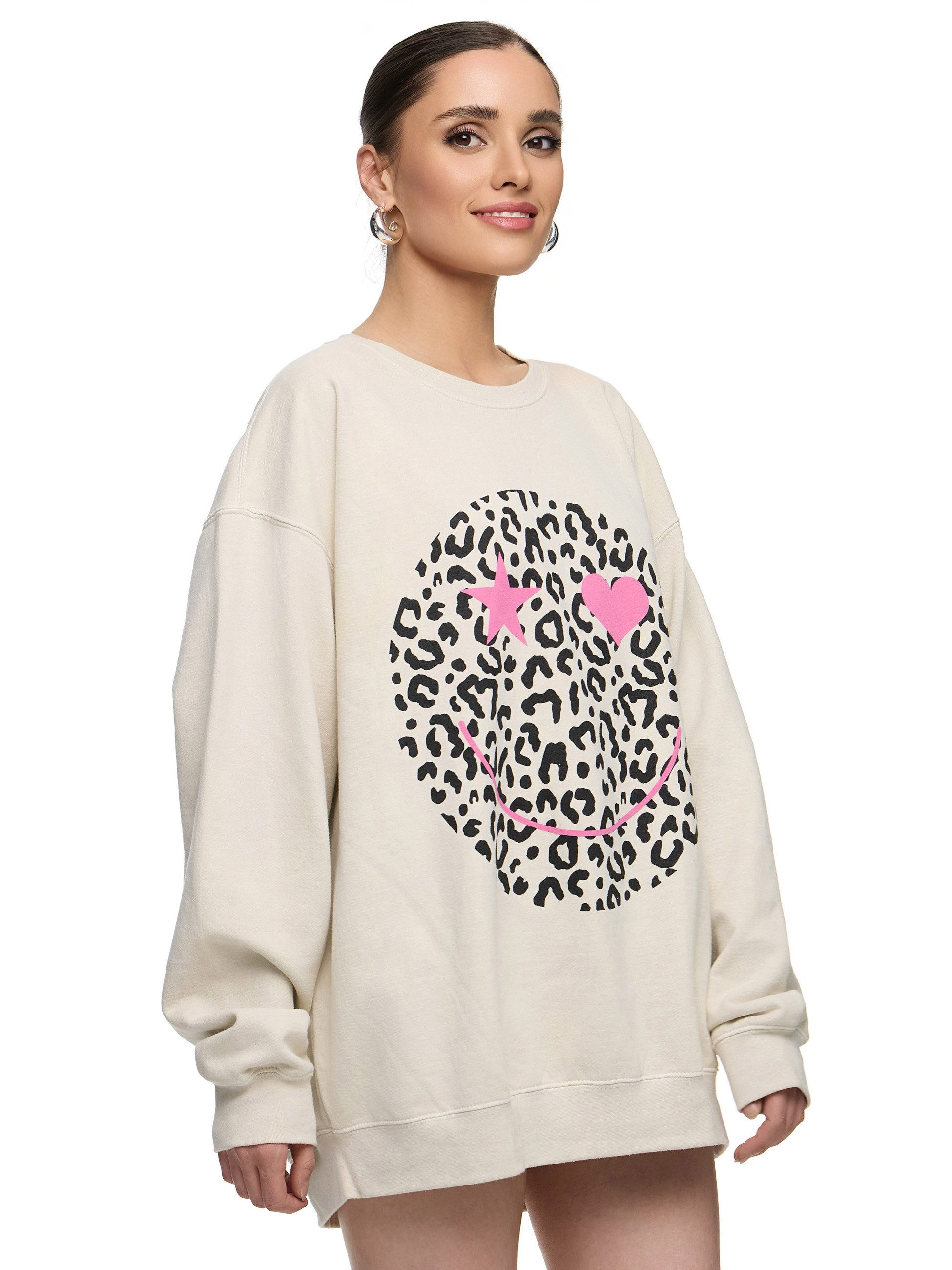 Worldclassca Sweatshirt Worldclassca Oversized Sweatshirt Happy günstig online kaufen