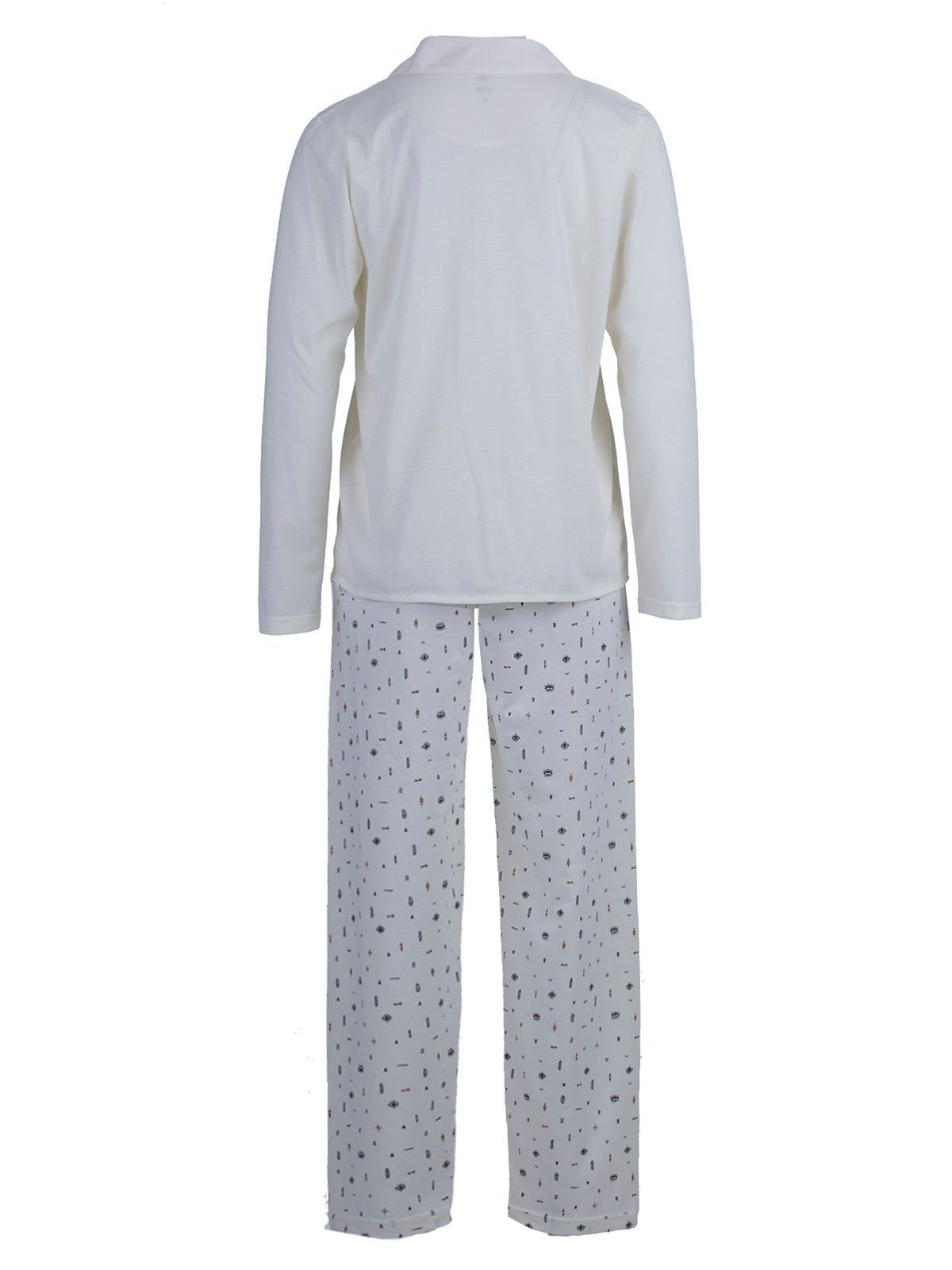 zeitlos Schlafanzug off-white - Pyjama Set Auge Langarm