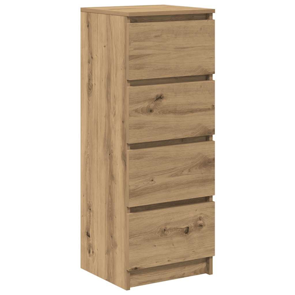 vidaXL Kommode NA Kommode Wohnzimmer schmal Schubladenschrank Sideboard Artisan-Eiche
