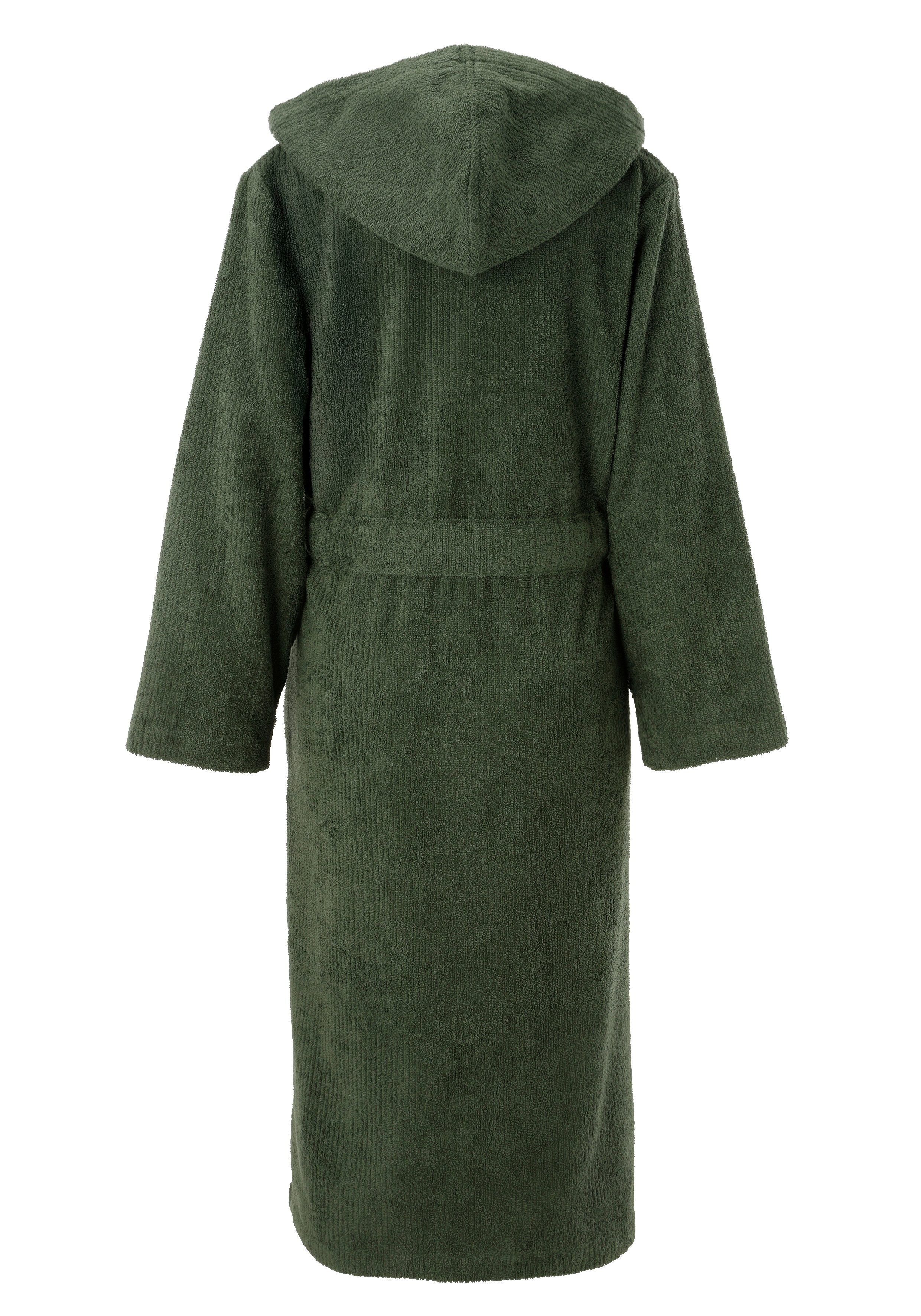 OTTO home Unisex-Bademantel Riva, für Damen & Herren, Standard & Premium Qualität, Langform, Walkfrottee, Kapuze, Gürtel, 100 % Baumwolle, Reise, Hotel, Sauna,  – Bild 5 von 5