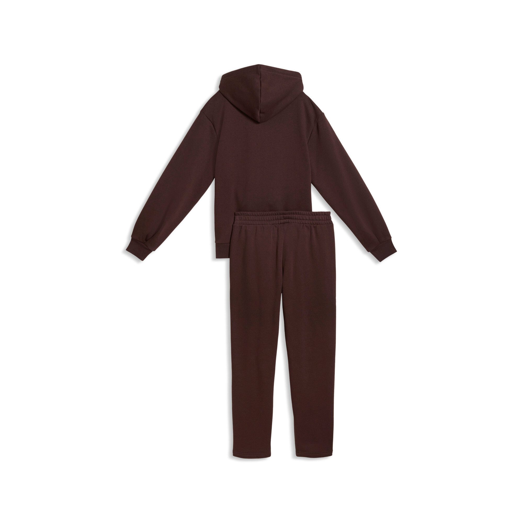 PUMA Trainingsanzug METALLIC HOODED STANDARD SWEAT SUIT FL OP (2-tlg), mit Kapuze, in weicher Fleece-Qualität
