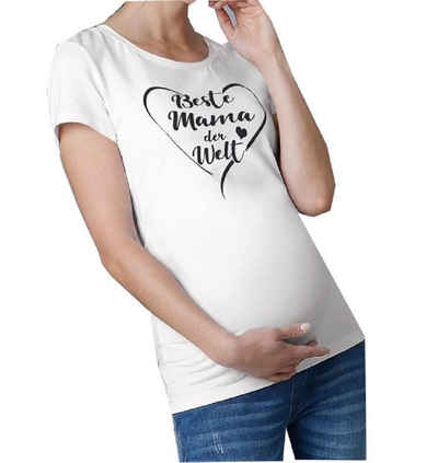 Umstandsshirt Umstandsshirt Schwangerschaftsshirt Spruch "Beste Mama der Welt"