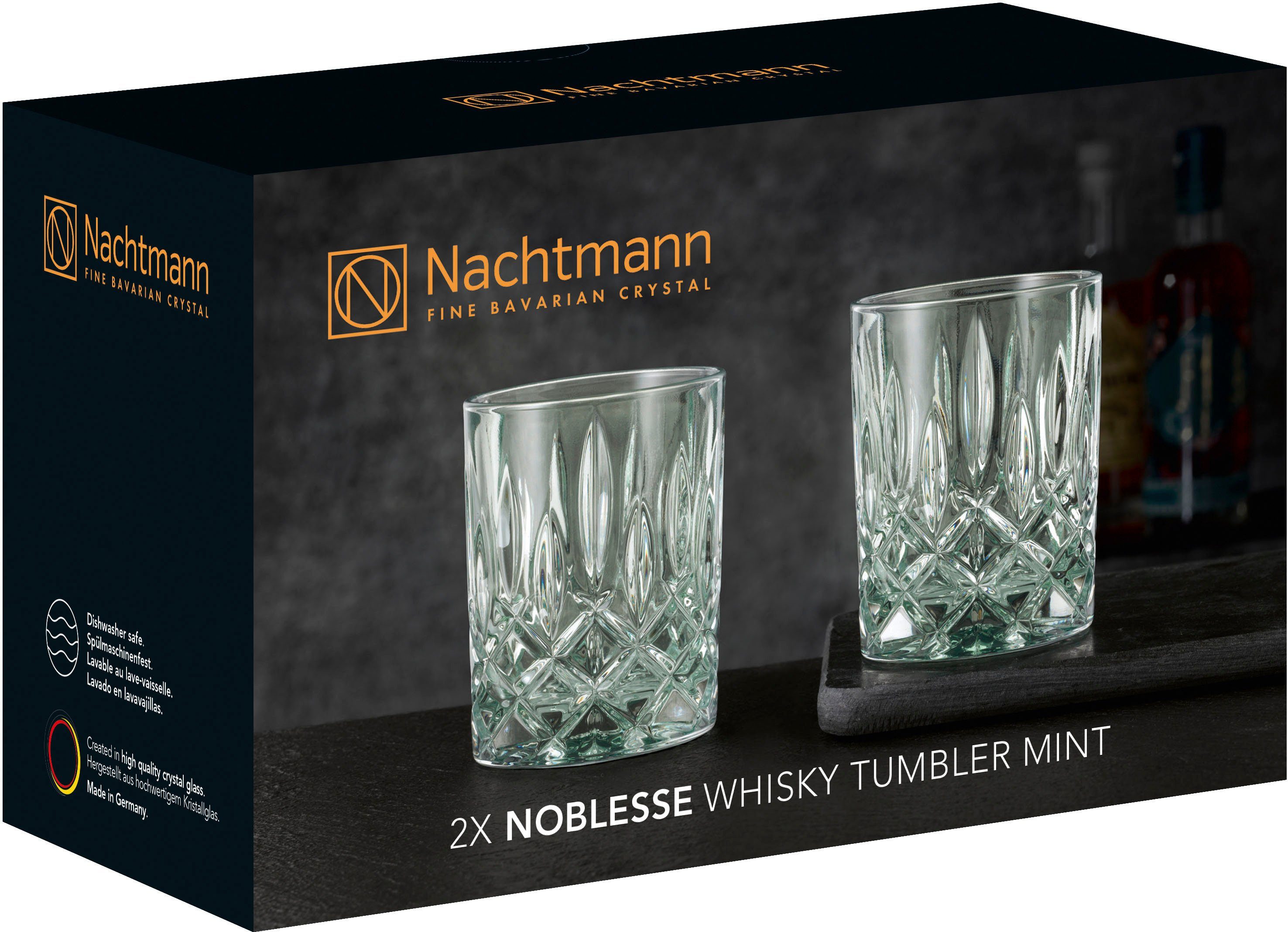 Nachtmann Whiskyglas Noblesse, 2-tlg., Kristallglas, Made in Germany, 295 ml, 2-teilig