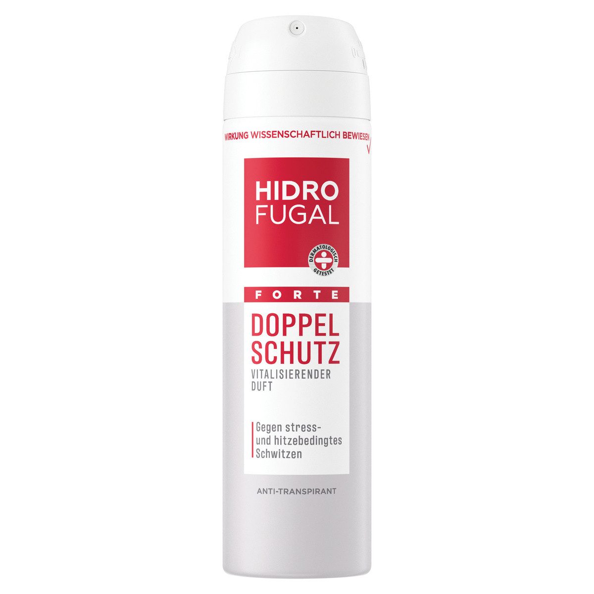 Hidrofugal Deo-Spray HIDROFUGAL FORTE DOPPEL SCHUTZ 4 x 150 ml, Set, 4-tlg., schützt gegen verschiedene Schweiß-Arten