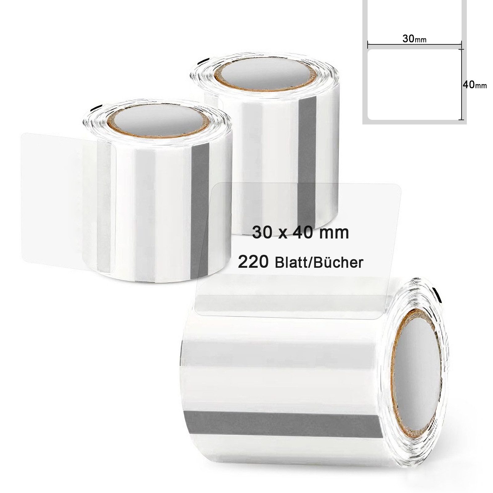 Fine Life Pro Tintefreie Etikettendruck - App-Kontrollierbar, 15-57mm breit, Etikettendrucker, (WLAN (Wi-Fi), 203DPI, 17 Sprachen, 50km Druckkopflebensdaue-iOS/Android)