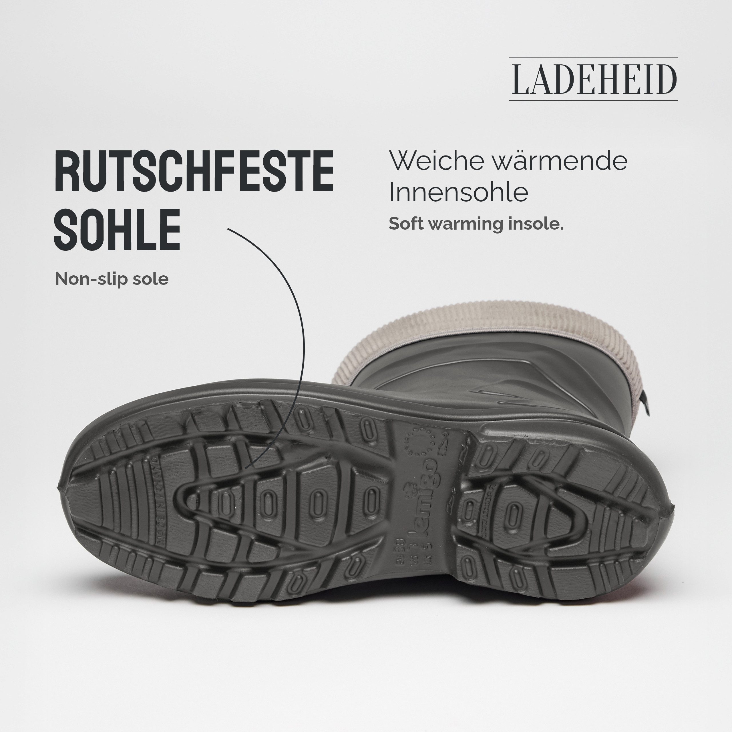 Ladeheid EVA Thermo Regenstiefel Damen LA-800-2017 Gummistiefel mit herausnehmbares Innenfutter – Bild 3 von 5