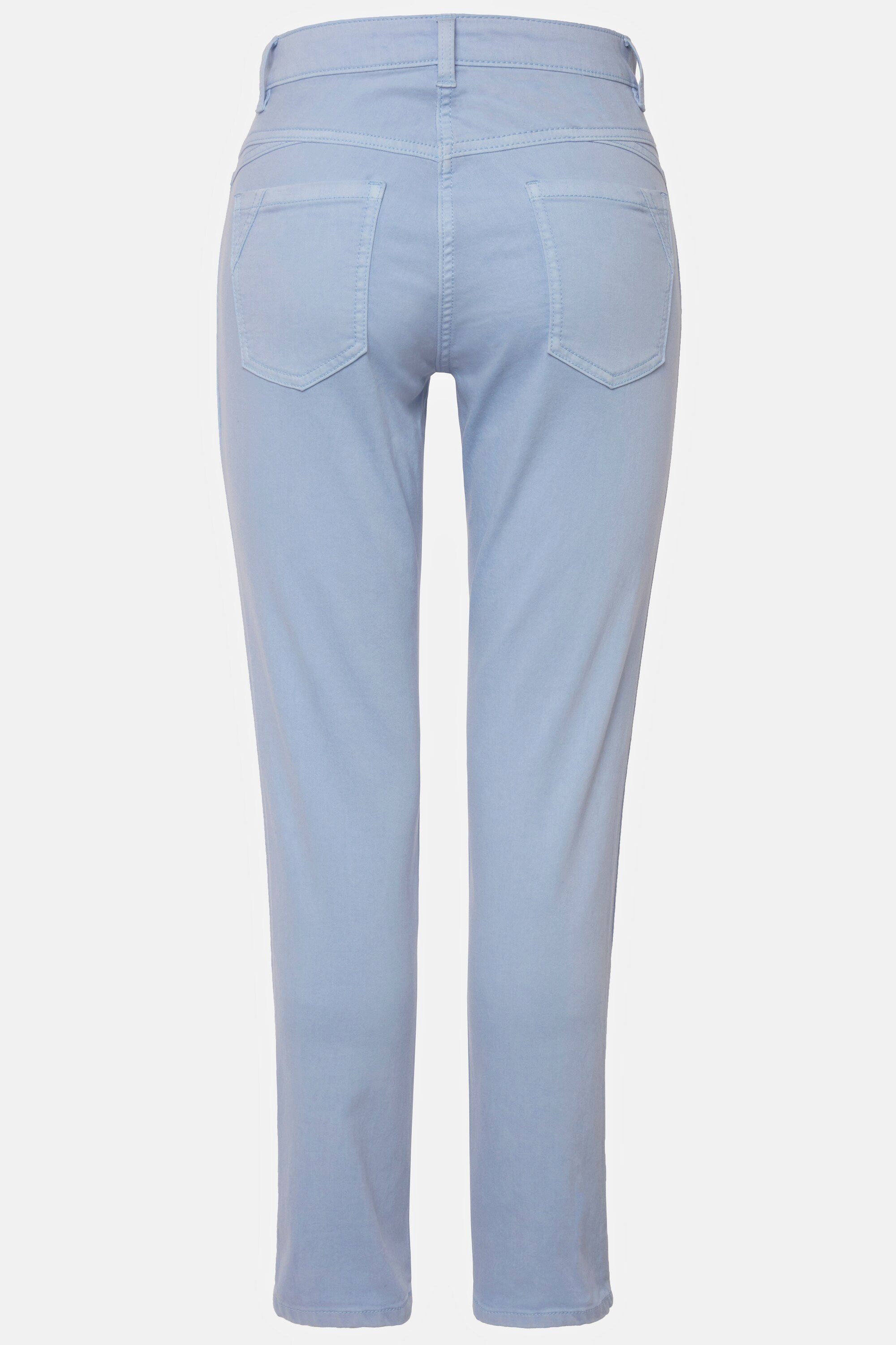 Passform hellblau 5-Pocket-Jeans Jeans Tina Laurasøn gerade seitliche Zierfalten