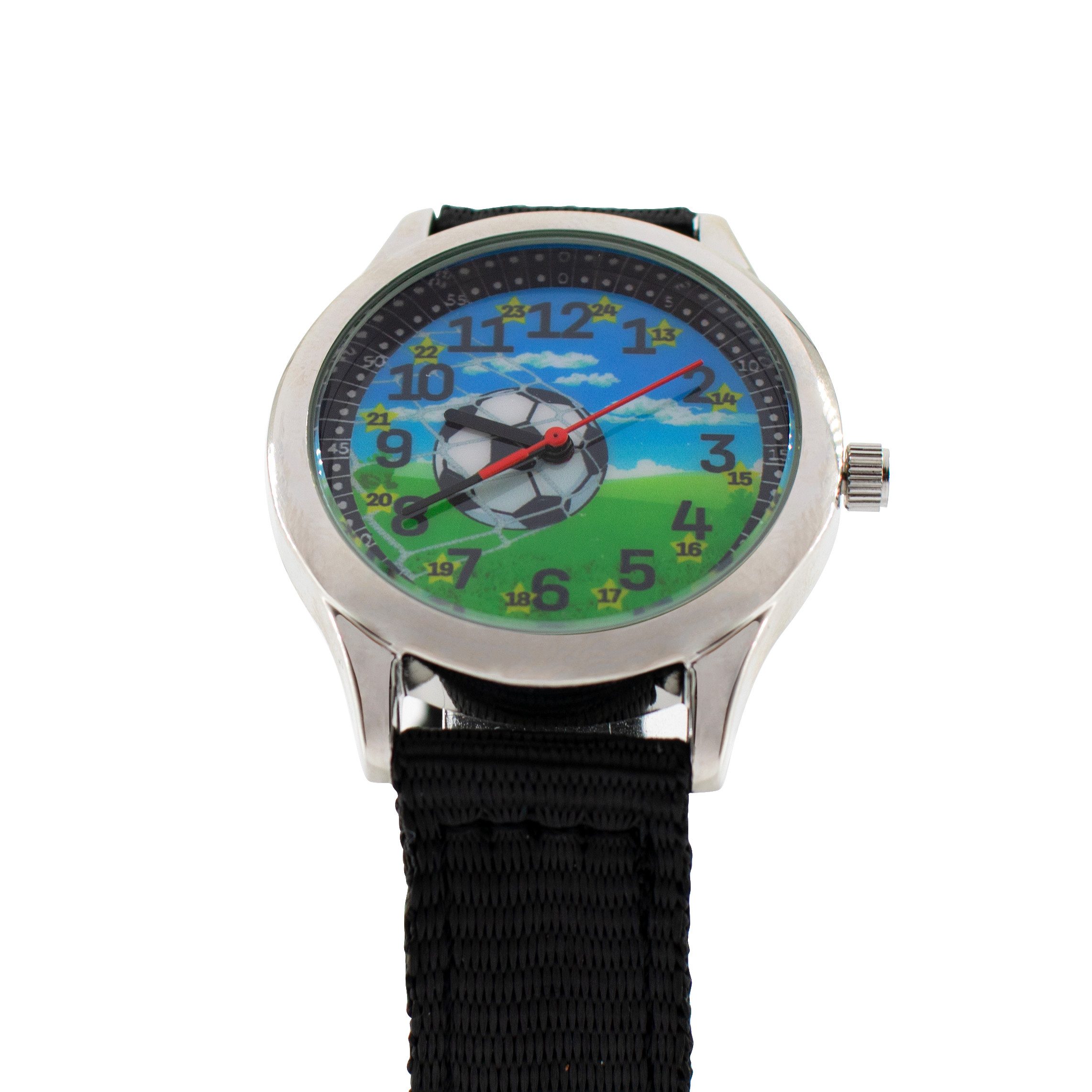 K&L Wall Art Quarzuhr Fußball Kinderuhr Analog Lernuhr Kinder Armbanduhr, Kinderarmbanduhr für Junge Mädchen