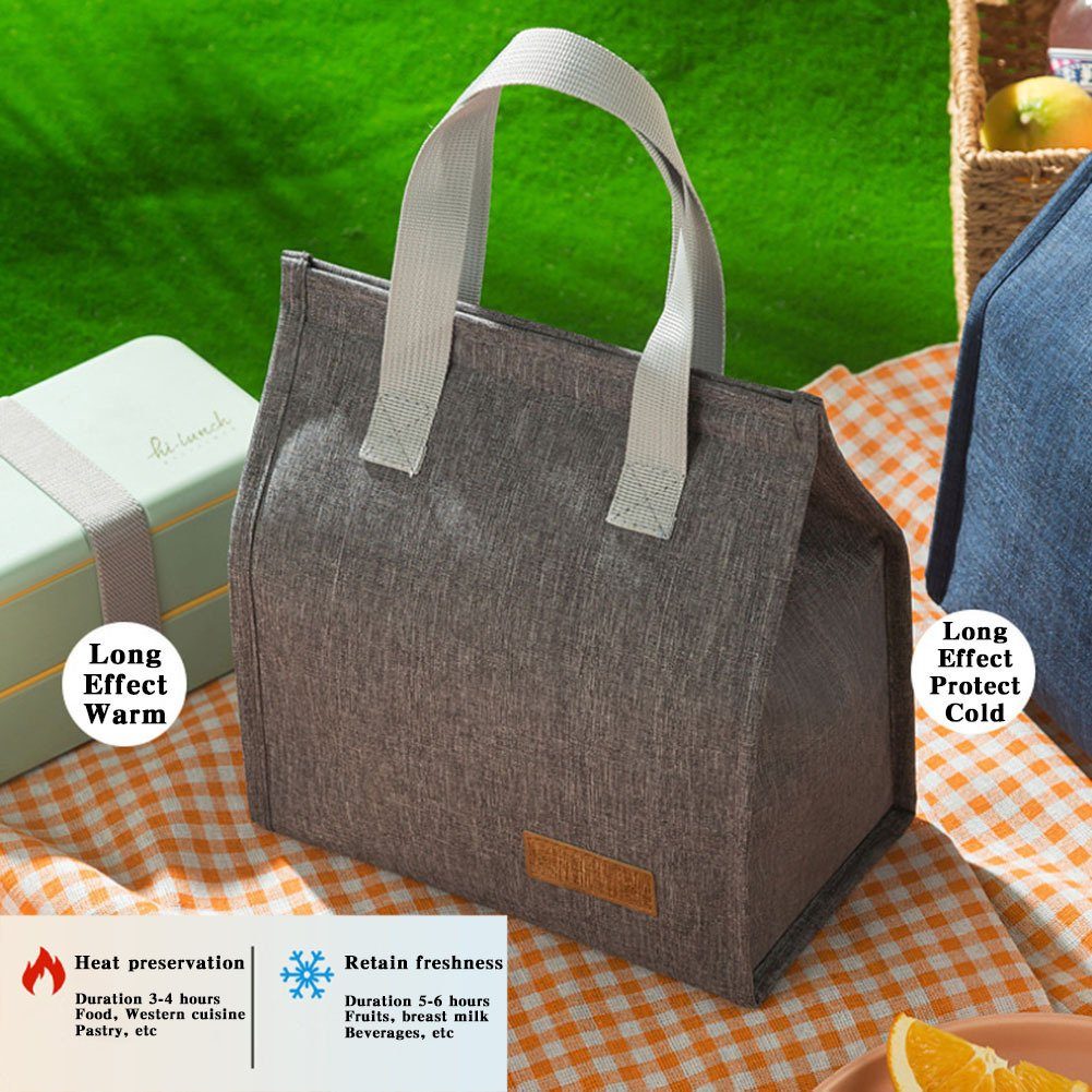 Picknicktasche Auslaufsichere Lunchtasche Mit grey Einfache Kapazität, Großer Blusmart