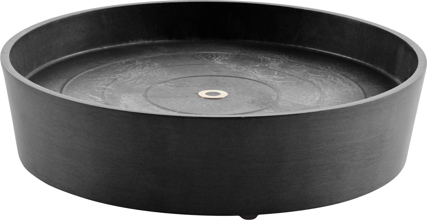 SAUCER WHEELS Dark cm ECOPOTS Blumentopfuntersetzer 28,7x28,7x8,3 Grey, BxTxH: