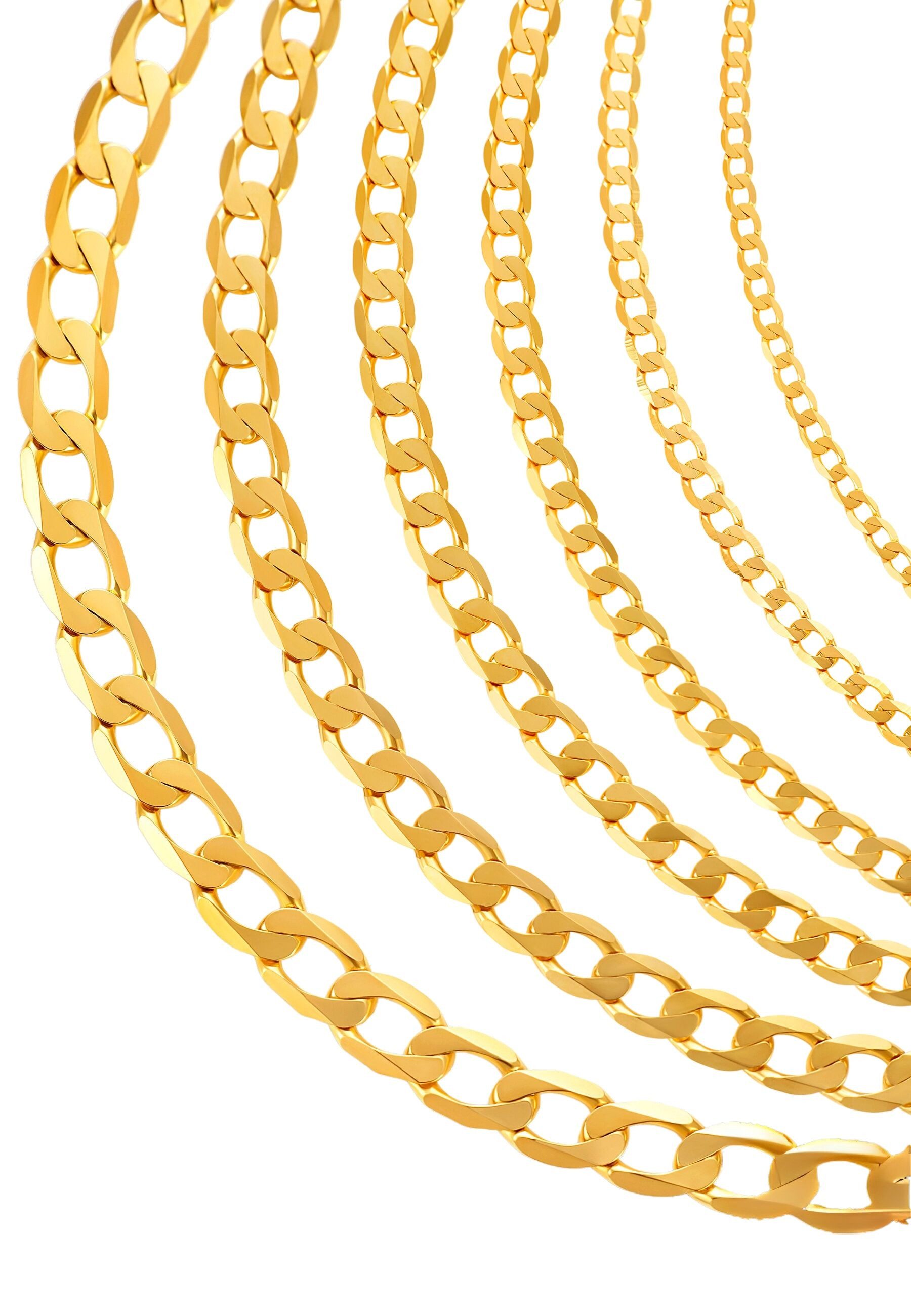 ENGELSINN Gliederkette Goldkette 14 Karat 585 Echtgold Gold Stil Panzerkett günstig online kaufen