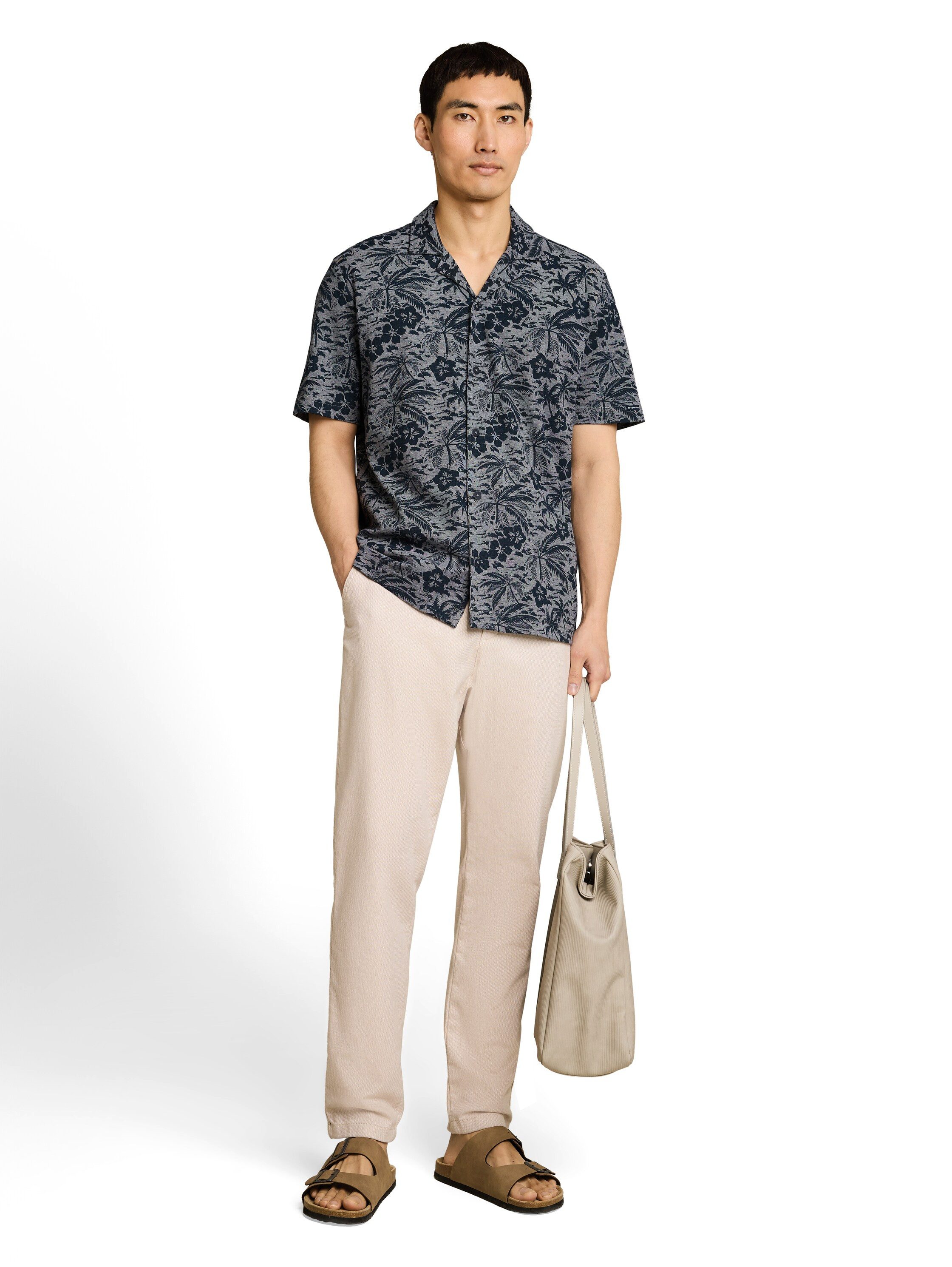TOM TAILOR Hawaiihemd Kurzarm Sommerhemd im Hawaii-Look – Bild 4 von 5