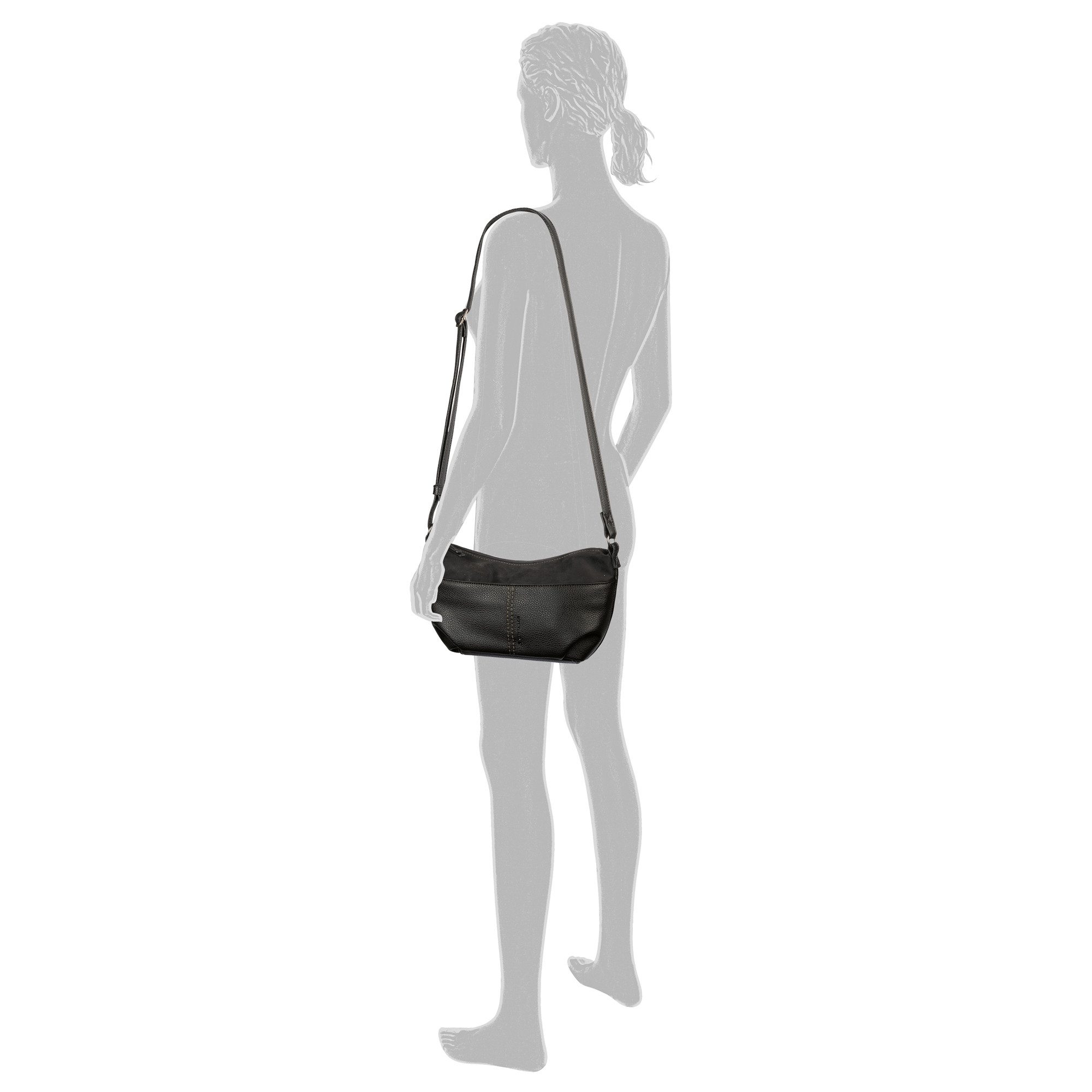 TOM TAILOR Handtasche Miha, weiches Veloursimitat mit soft genarbtem Lederimitat und viel Platz
