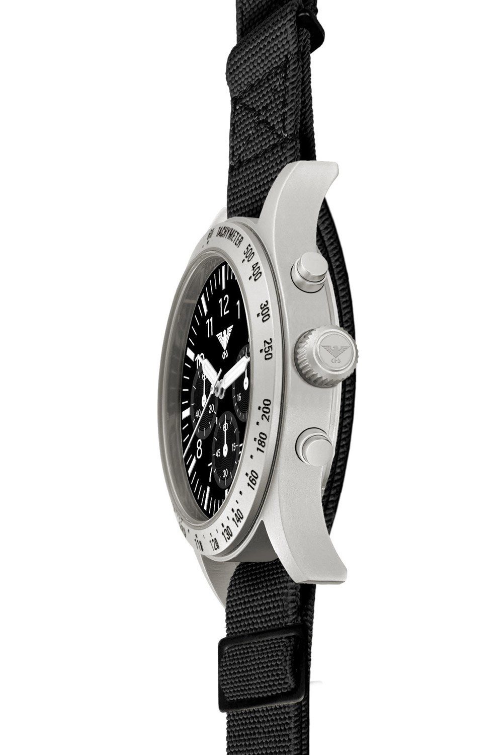 KHS Quarzuhr Platoon Solar Stahl Schwarz