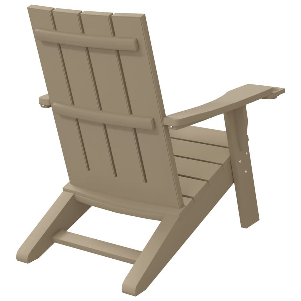 vidaXL Hellbraun St) Gartenstuhl (1 75x88,5x89,5 Adirondack-Gartenstuhl Polypropylen cm