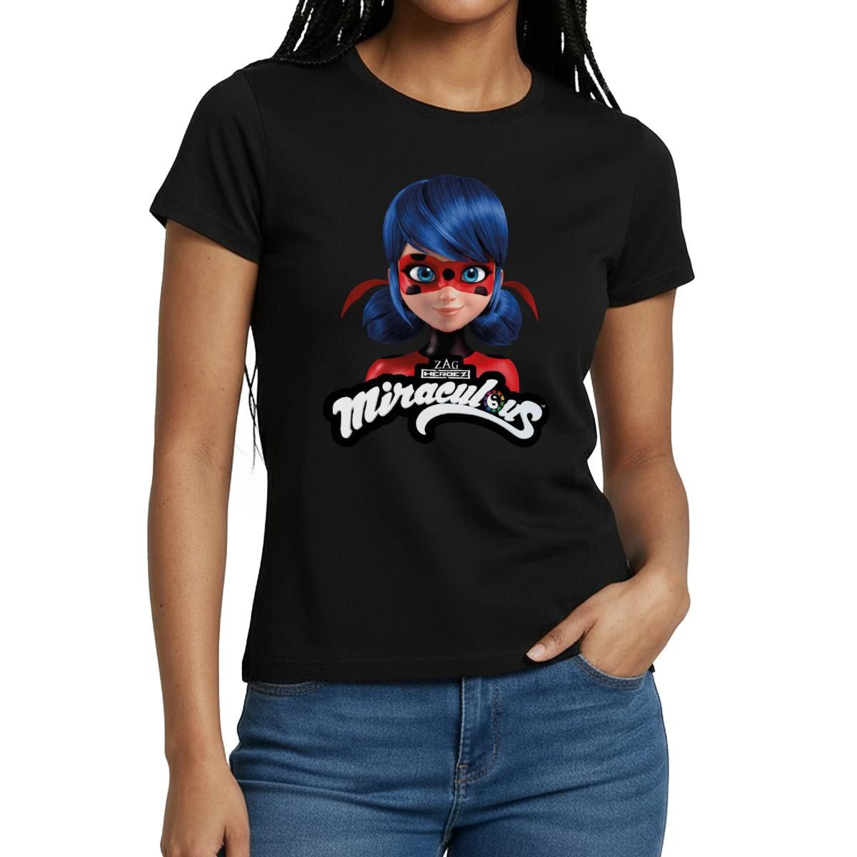T-Shirt Miraculous Ladybug Mit Logo Frauen T-Shirt