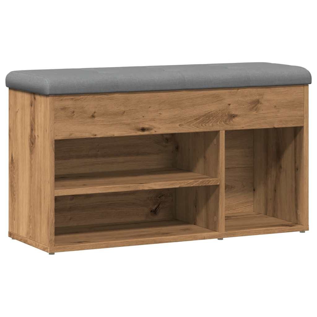 vidaXL Sitzbank Schuhbank Artisan-Eiche 82x32x45,5 cm günstig online kaufen