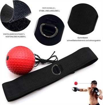RefinedFlare Lernspielzeug Modifizierter Box-Reflexball, verstellbares Stirnband, Reaktionsball (1-St., Fitness-Reflextraining (mit Ersatz-Seileinfädler), Bungee-Seil für Boxtraining, Mixed Martial Arts