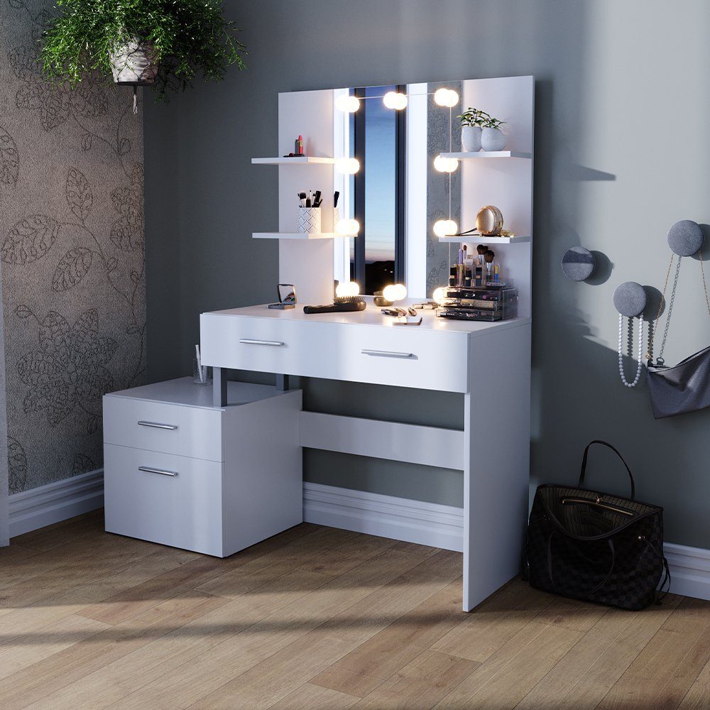 Vicco Schminktisch Maria, Weiß, 132 cm günstig online kaufen
