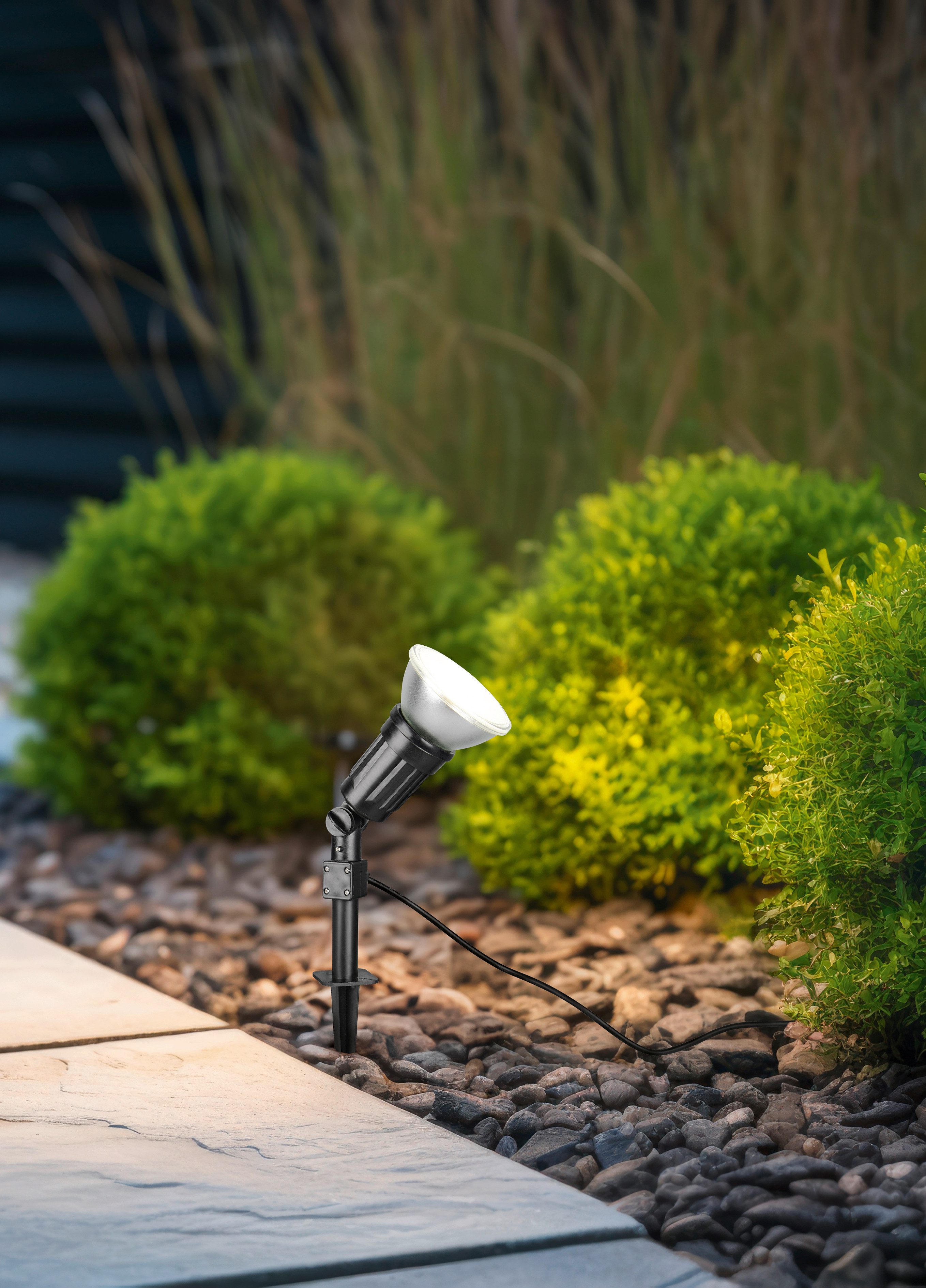 lightling LED Gartenstrahler Cesar, variable ausrichtbar, LED fest integriert, neutralweiße Lichtfarbe, IP44
