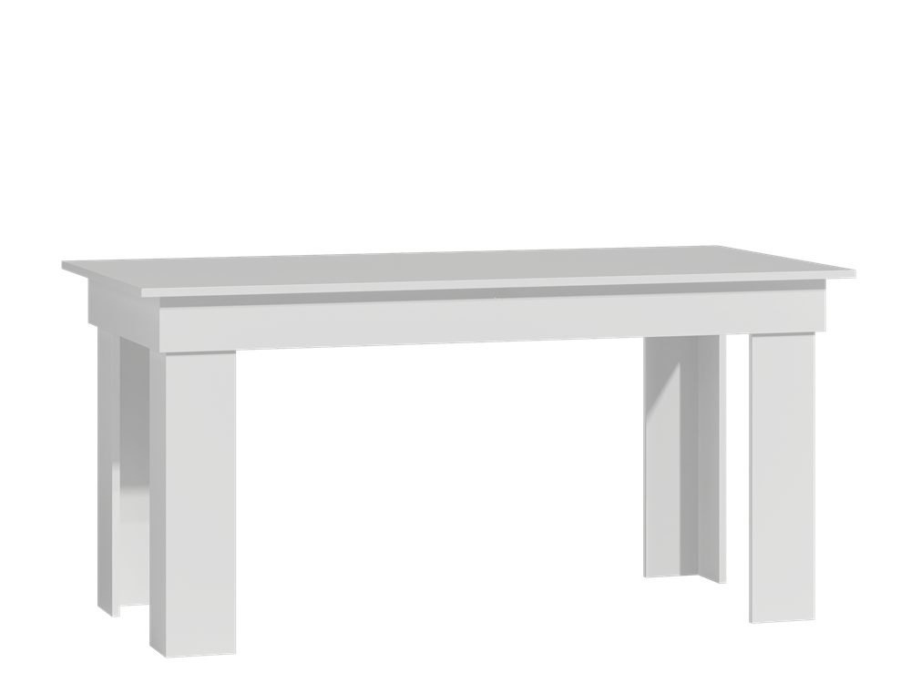 TOPESHOP Esstisch Robuster Holztisch für Esszimmer & Küche – Küchentisch Weiß