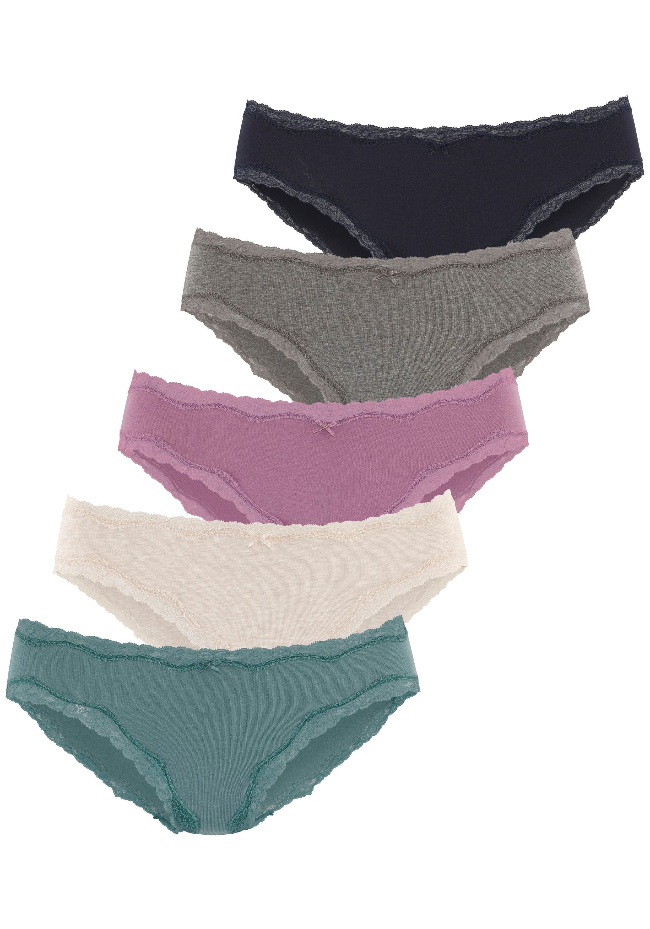 Vivance Jazz-Pants Slips (5er-Pack) aus elastischer Baumwolle