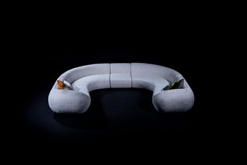 JVmoebel Ecksofa Halbrundes U-Form Sofa Designer Möbel Textil Ecksofas Stilvoll, Made in Europe