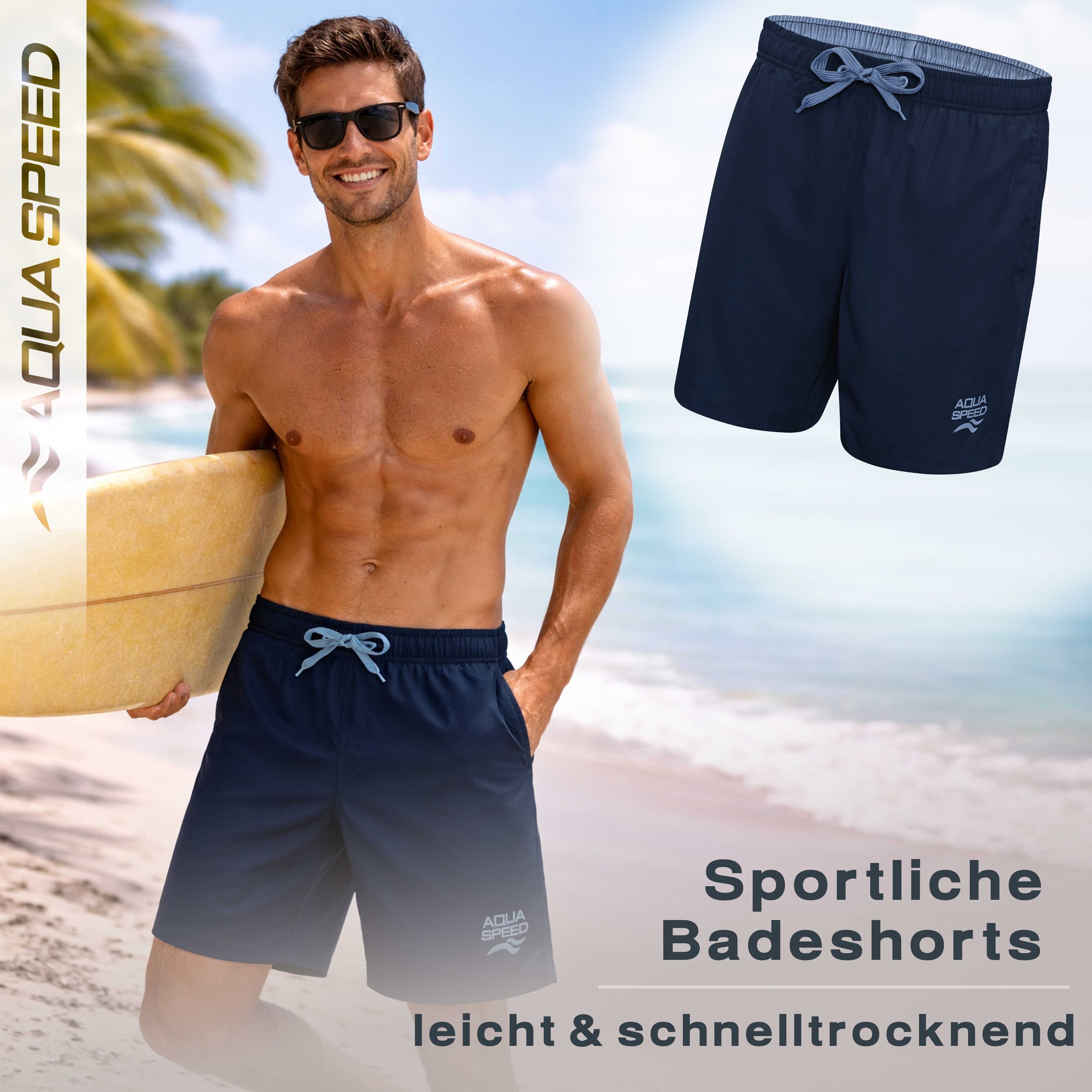 Aqua Speed Boardshorts (DYLAN Badehose Schwimmhose Strandhose Badeshorts Mä günstig online kaufen