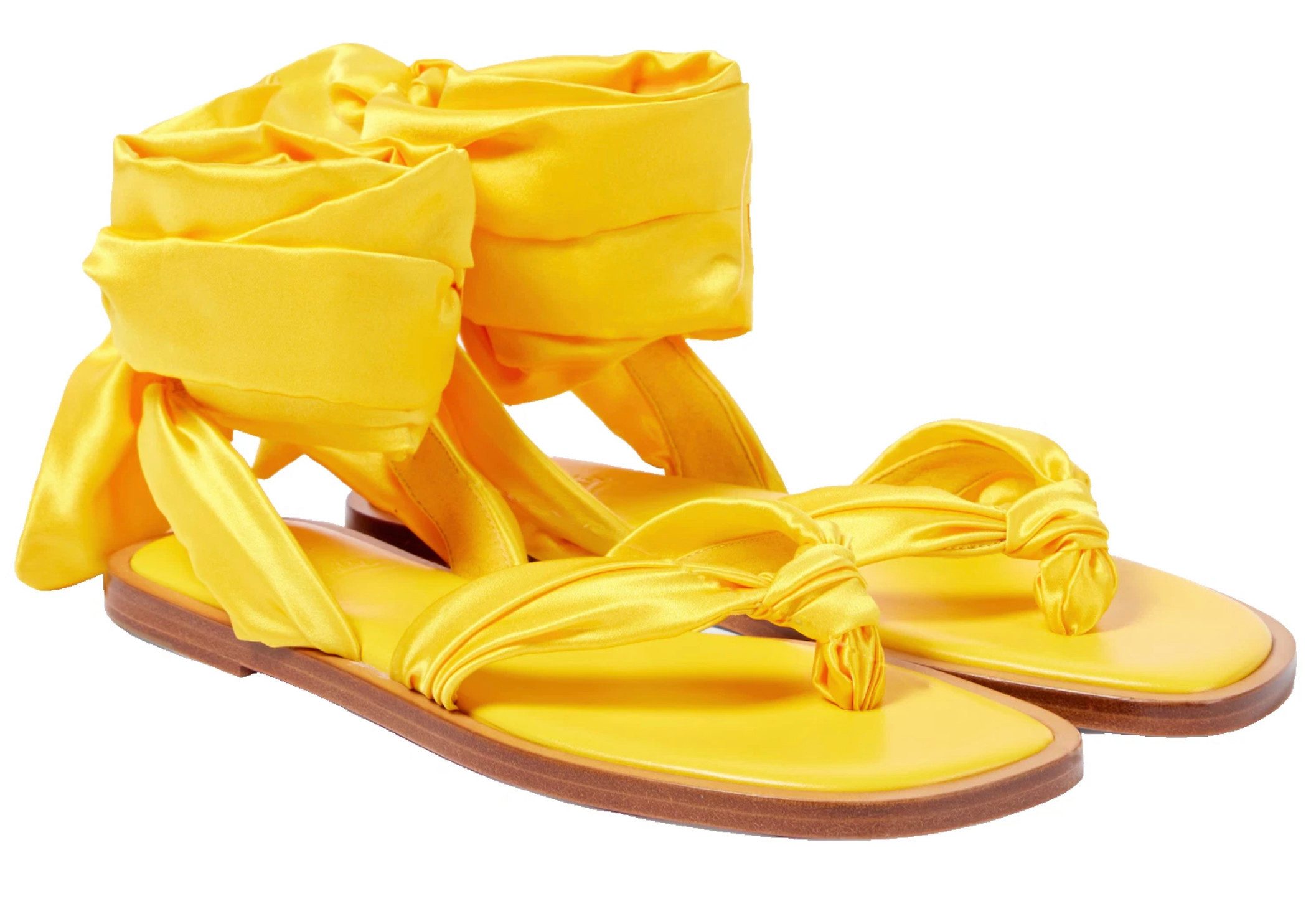 CHRISTIAN LOUBOUTIN Nilo du Desert Sandalen Satin Ankle Tie Schuhe Flats 39 Riemchensandalette