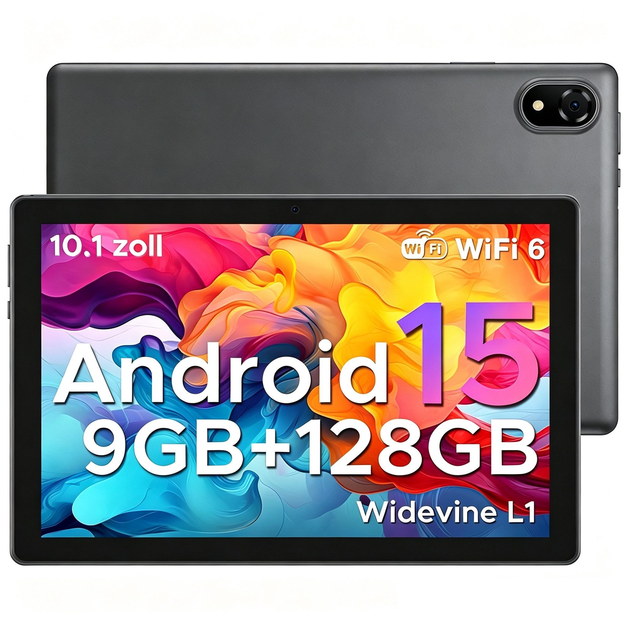 DOOGEE U10 Android Tablet mit Tastatur, Stift, Maus, 10 Zoll, 128GB ROM AI Tablet (10.1", 128 GB, Android 15, WIFI, 5060mAh, Widevine L1, WiFi6, Face ID, Kinder Tablet)