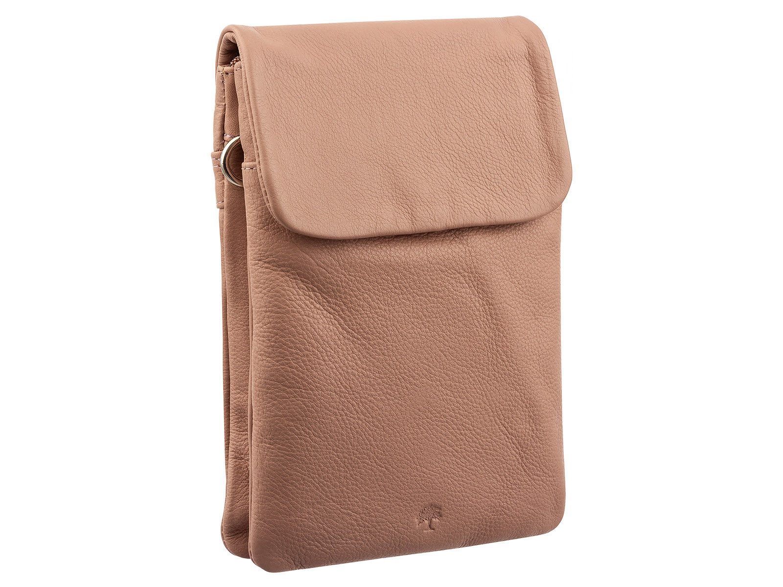 Prato Umhängetasche AJ12 Handy Umhängetasche Rindleder (ein Stück, 1-tlg., ca. B/H/T 14/21/4 cm), Magnetverschluss