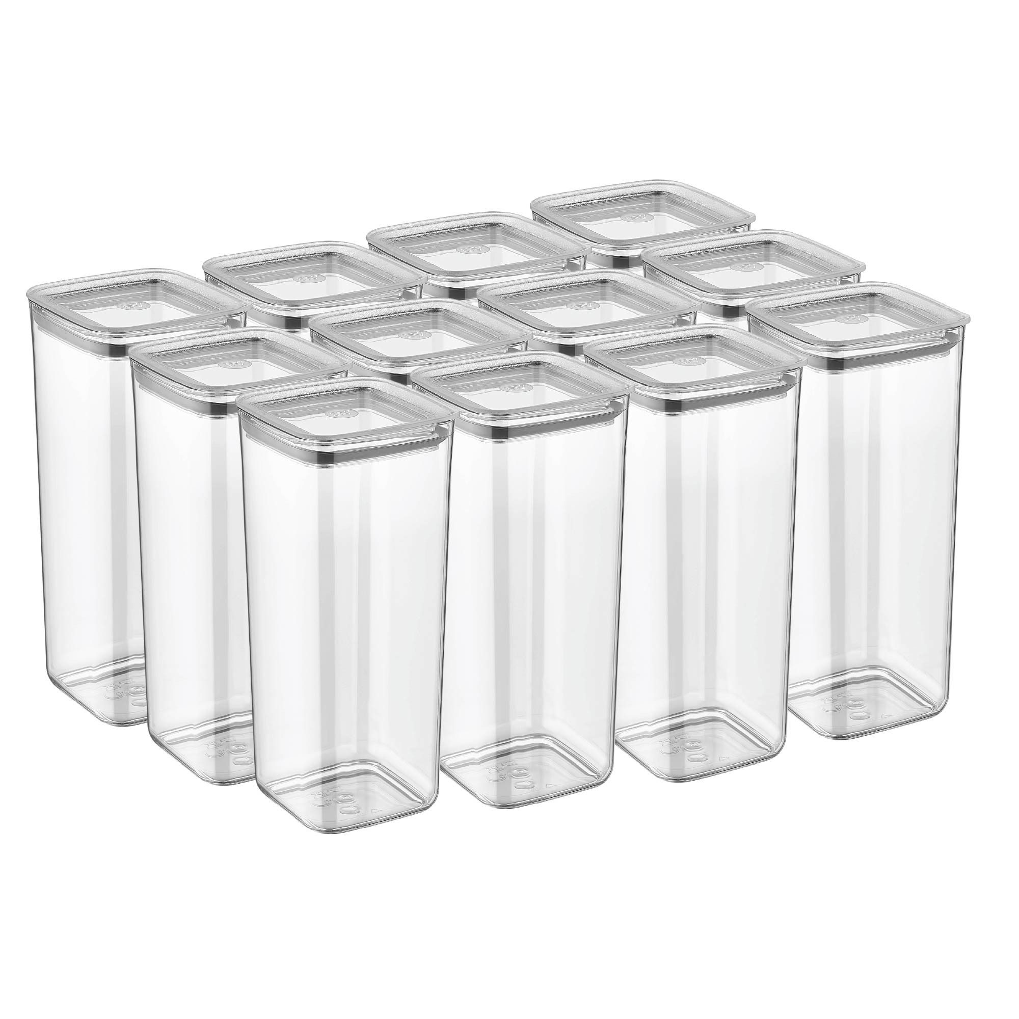 Vip Ahmet Vorratsdose Vorratsdosen mit Deckel, BPA-frei Kunststoff, 12-tlg, 12x1,7L, Kunststoff, (12-tlg., 12x1,7L, 12er-Set), mit Vakuumdeckel