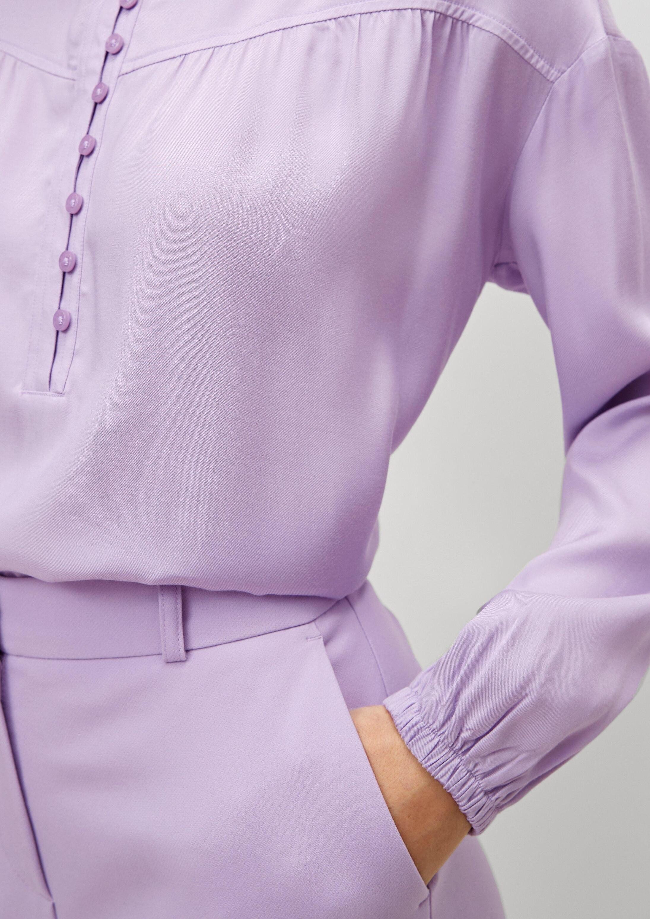 comma Langarmbluse Bluse Bluse mit Henleyausschnitt