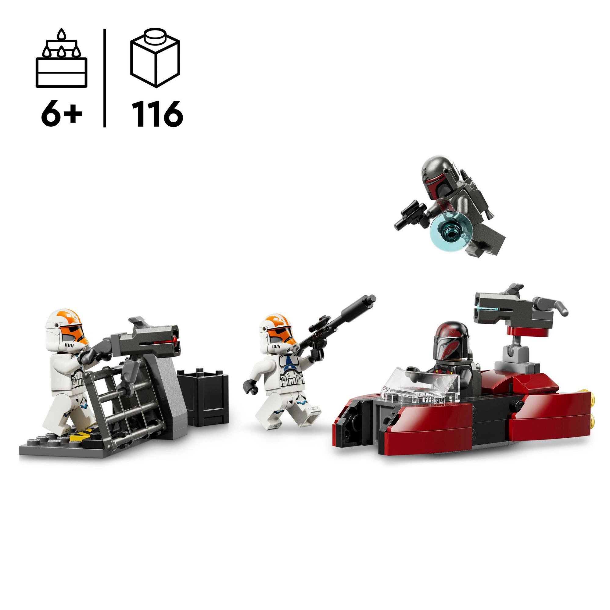 LEGO® Belagerung von Mandalore Battle Pack (75449), LEGO Star Wars Konstruktionsspielsteine, (116 St), Made in Europe