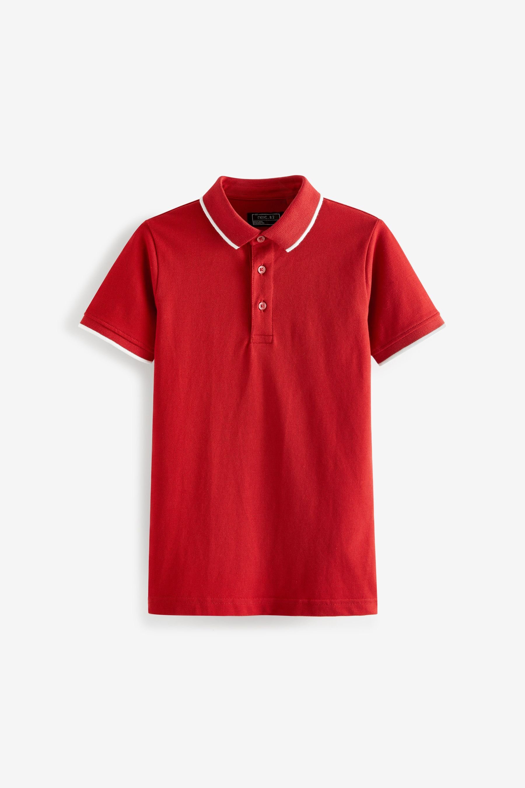 Next Poloshirt Kurzärmeliges Polo-Shirt (1-tlg) Dark Red | Poloshirts