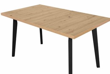 Furnix Esstisch Olimo-5 Küchentisch Massivholz Beine ausziehbare Platte 140/180 cm, 140/180x75x80 cm, hochwertig & massiv, pflegeleicht