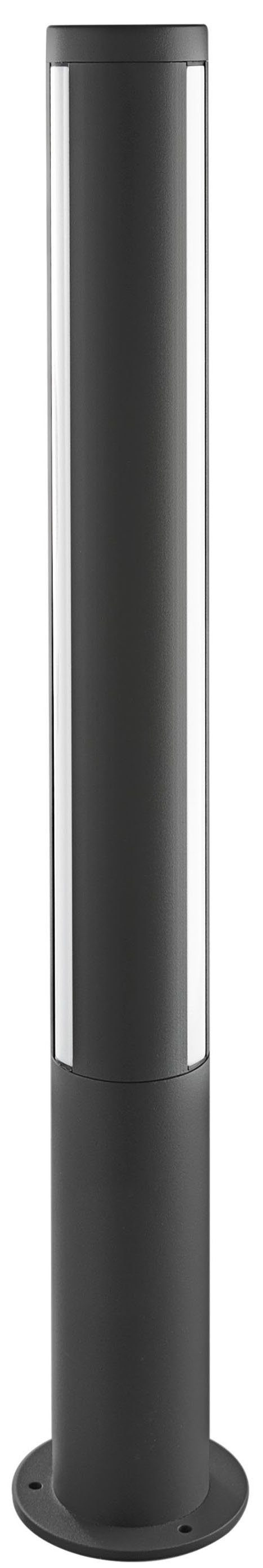 HEITRONIC LED Sockelleuchte Lilia, LED fest integriert, Warmweiß, Poller-Außenlampe,schlankes Gehäuse+großflächigen Lichtaustritten