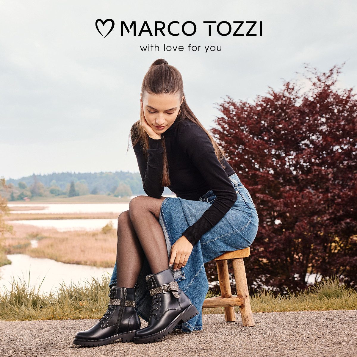 MARCO TOZZI by GMK Schnürstiefelette, Blockabsatz, Schnürboots, Zierriemen günstig online kaufen