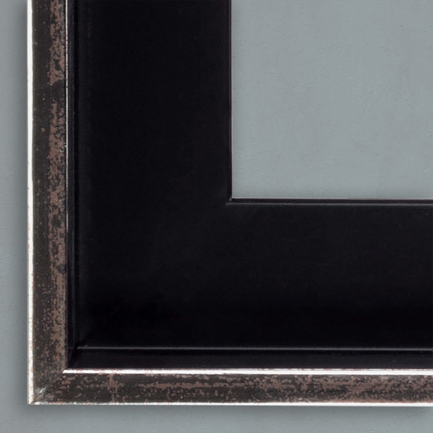 Einzelrahmen 20x25 Lissabon, Stück), BIRAPA (1 Silber, cm, Schattenfugenrahmen Holz Schwarz