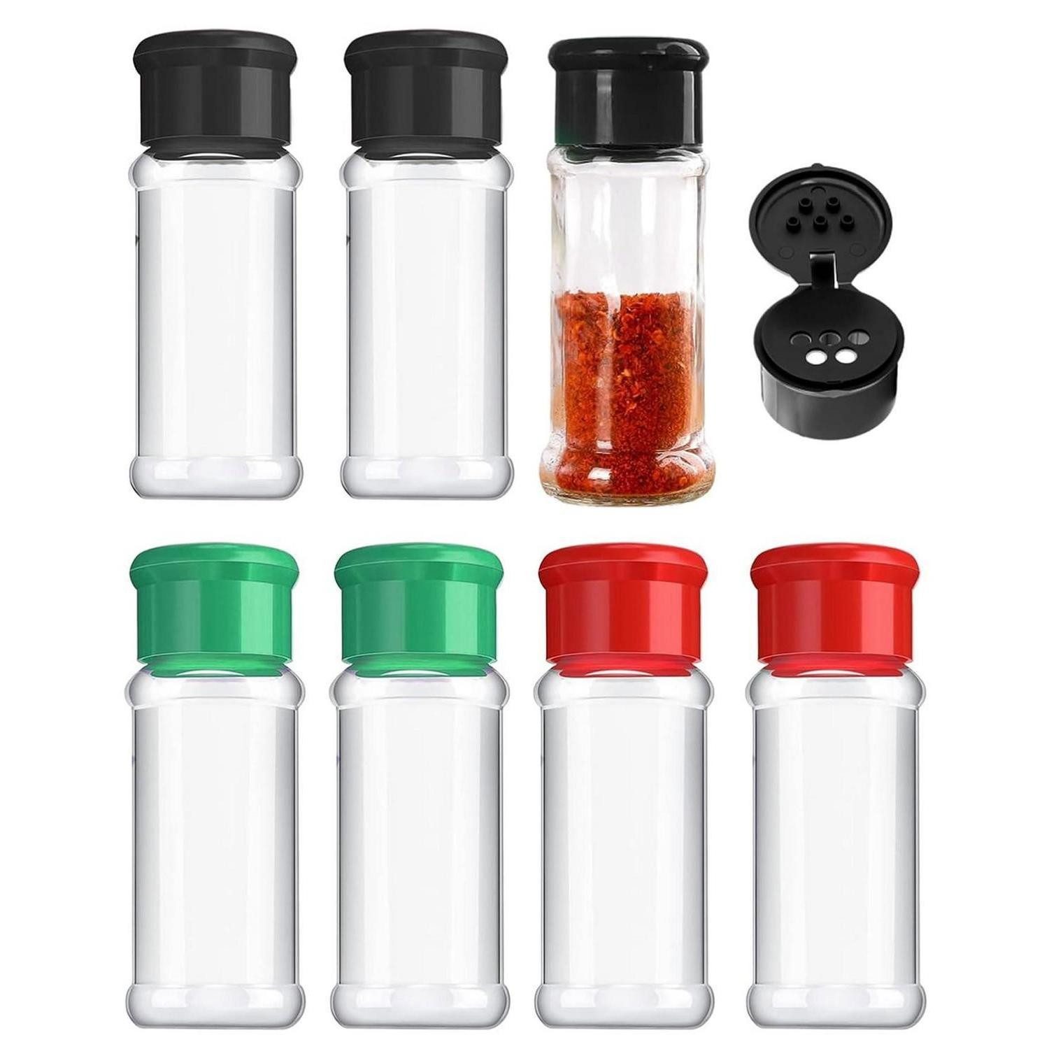 LuxusKollektion Gewürzregal Gewürzdosen Kunststoff 6er Set 100ml transparent, 6-tlg.