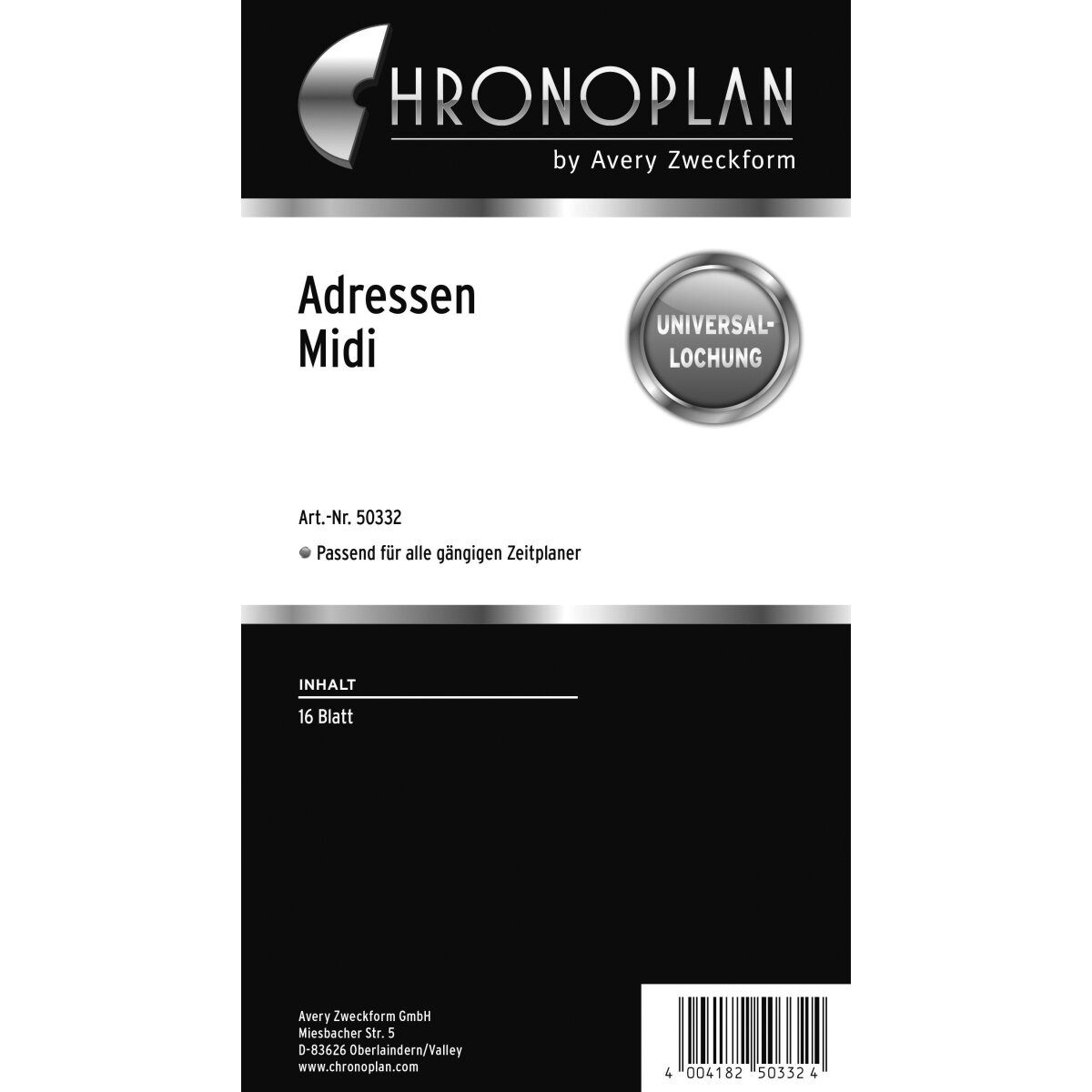 CHRONOPLAN Terminplaner Formblätter Adressen Midi
