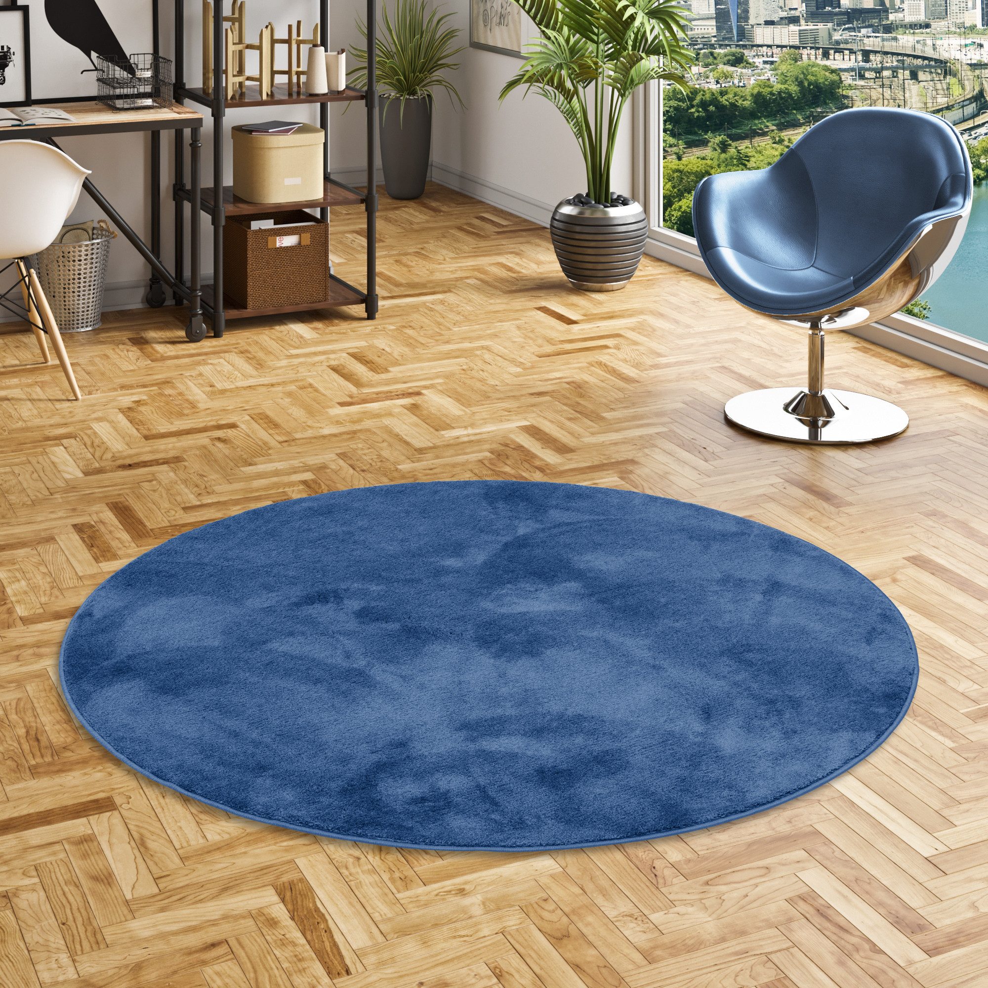 Snapstyle Hochflor-Teppich, Rund, Höhe: 20 mm günstig online kaufen