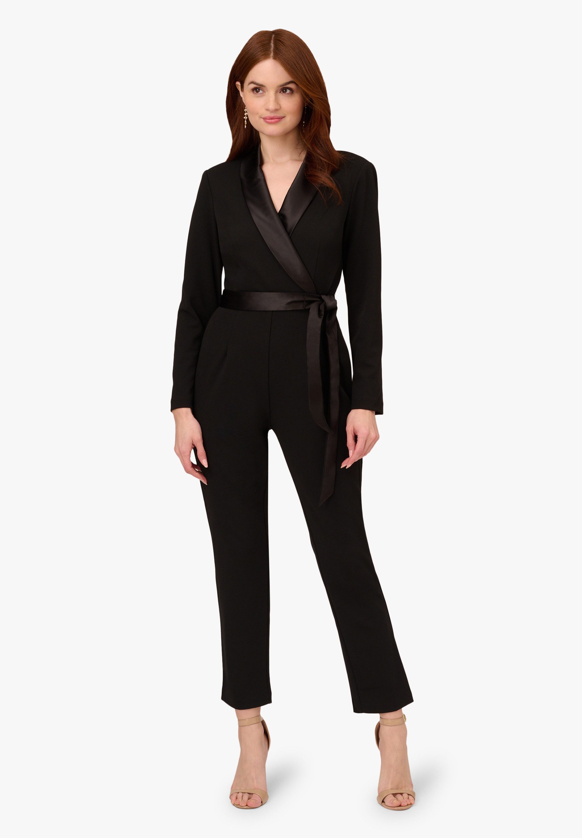Jumpsuit Crepe Tuxedo Jumpsuit
