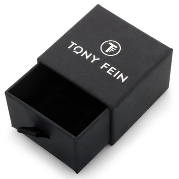 Tony Fein Armband Panzerarmband 585 Vergoldet 14 Karat 8 mm Massiv Poliert Diamantiert, Made in Italy für Damen und Herren