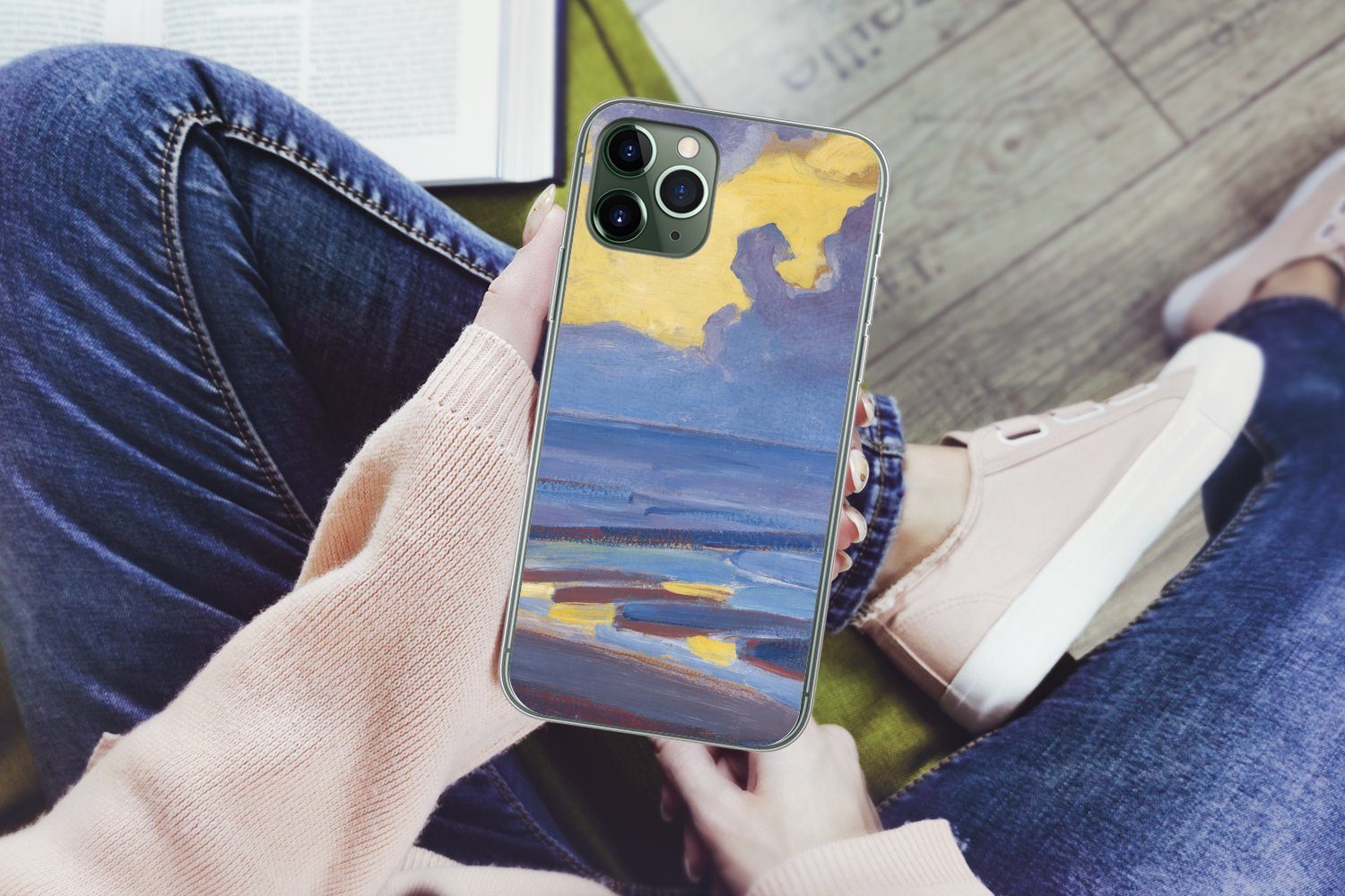 MuchoWow Handyhülle für Apple iPhone 11 Pro Max Am Meer - Piet Mondrian, Smartphone-Bumper, Print, Handy Schutzhülle Dünn