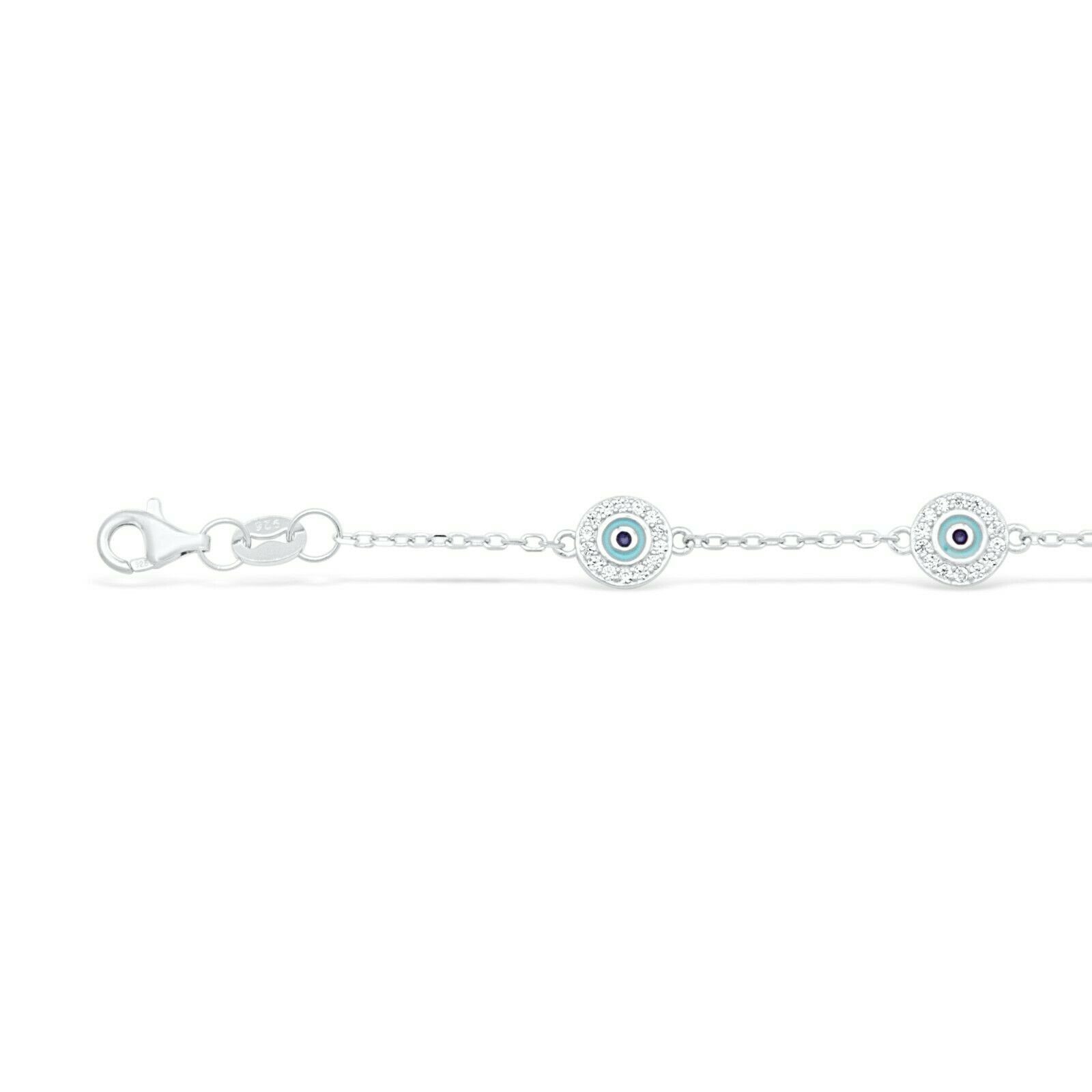 Augen Steinen für Italy Made Zirkonia Silber, Armband Fein mit Silberarmband in Tony 925er Damen,