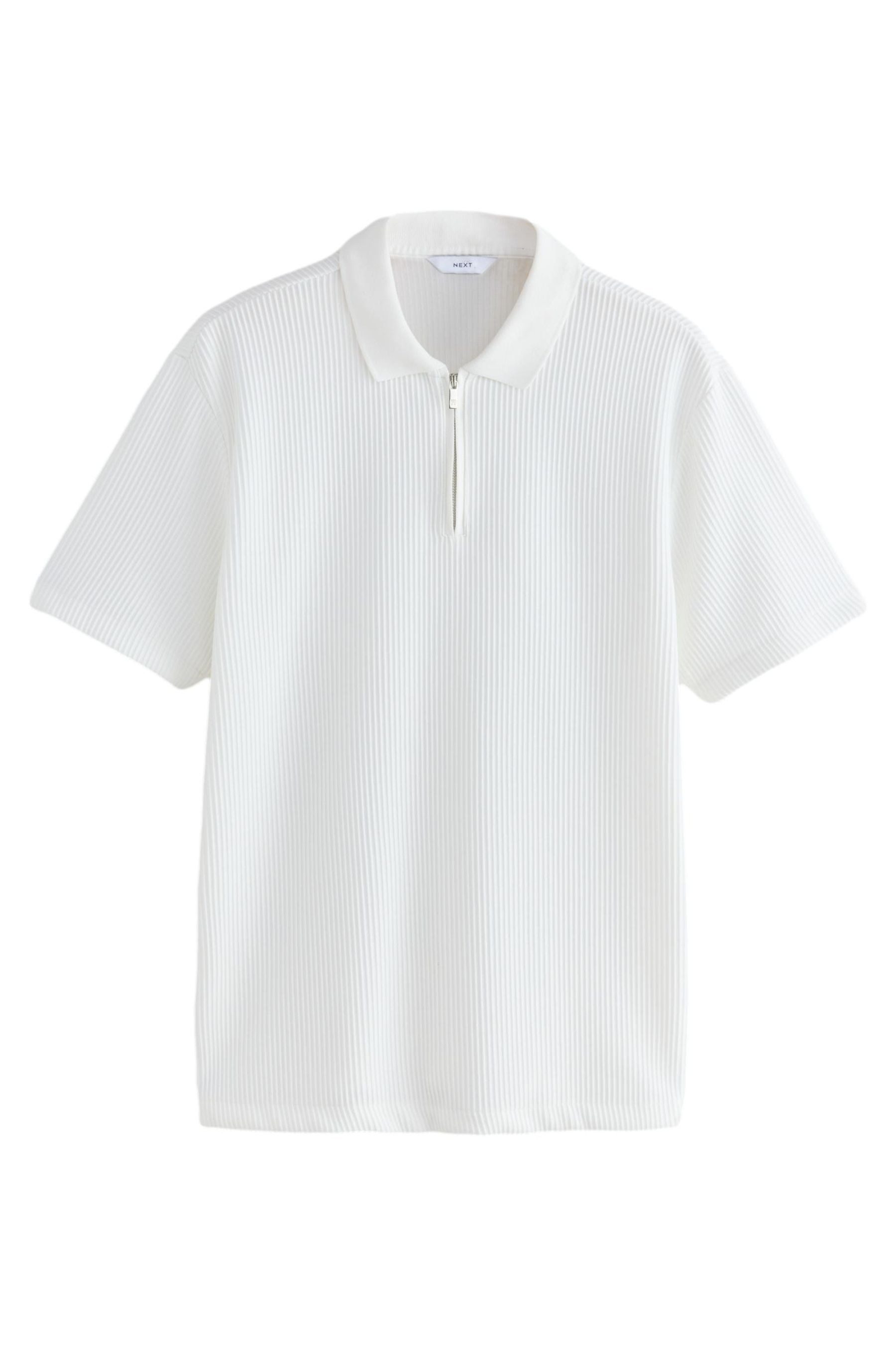 Next Poloshirt Strukturiertes, smartes Poloshirt mit RV-Kragen (1-tlg)