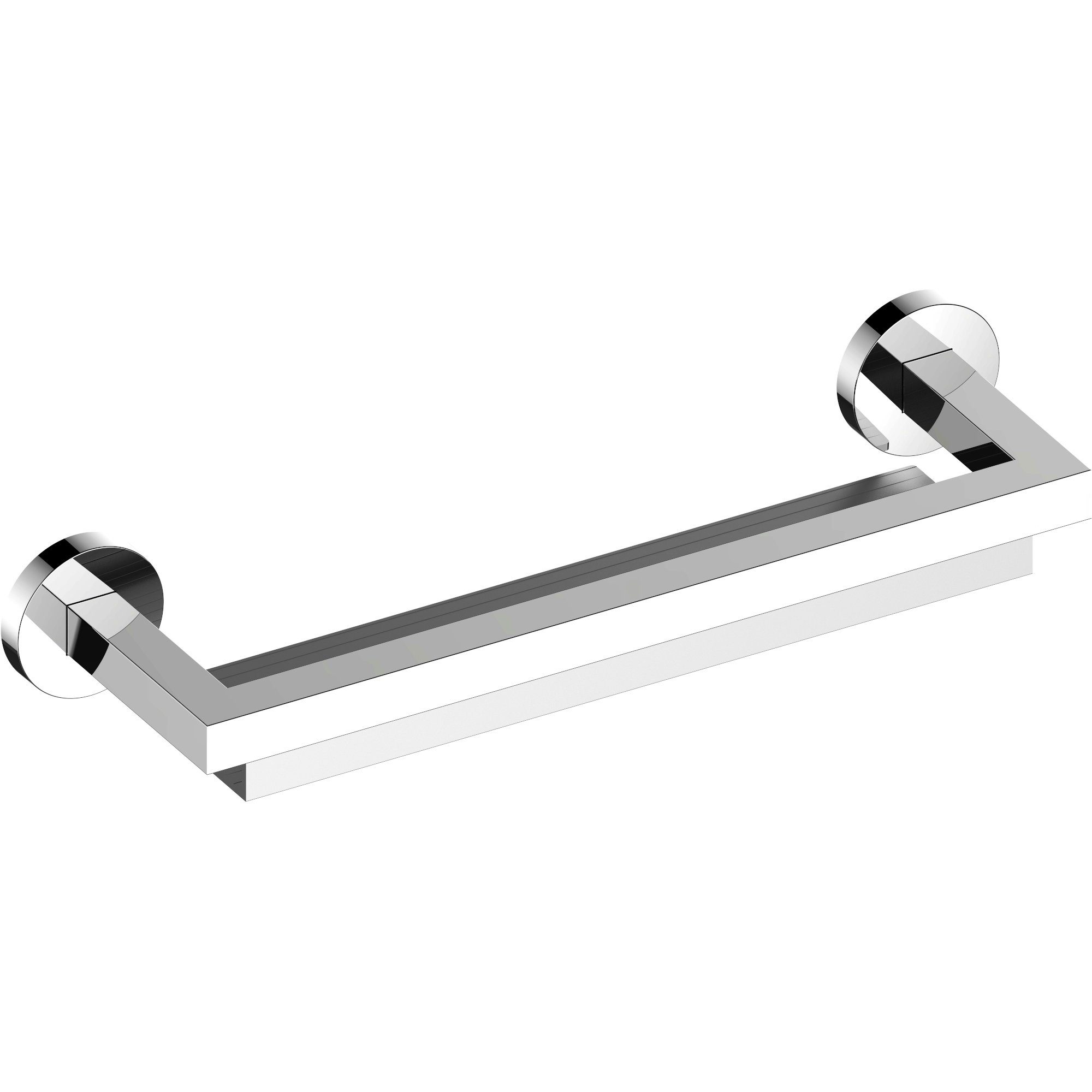 Keuco Duschablage Edition 90 mit Glasabzieher, 40 cm, aus eloxiertem Aluminium und verchromtem Metall, Wandmontage